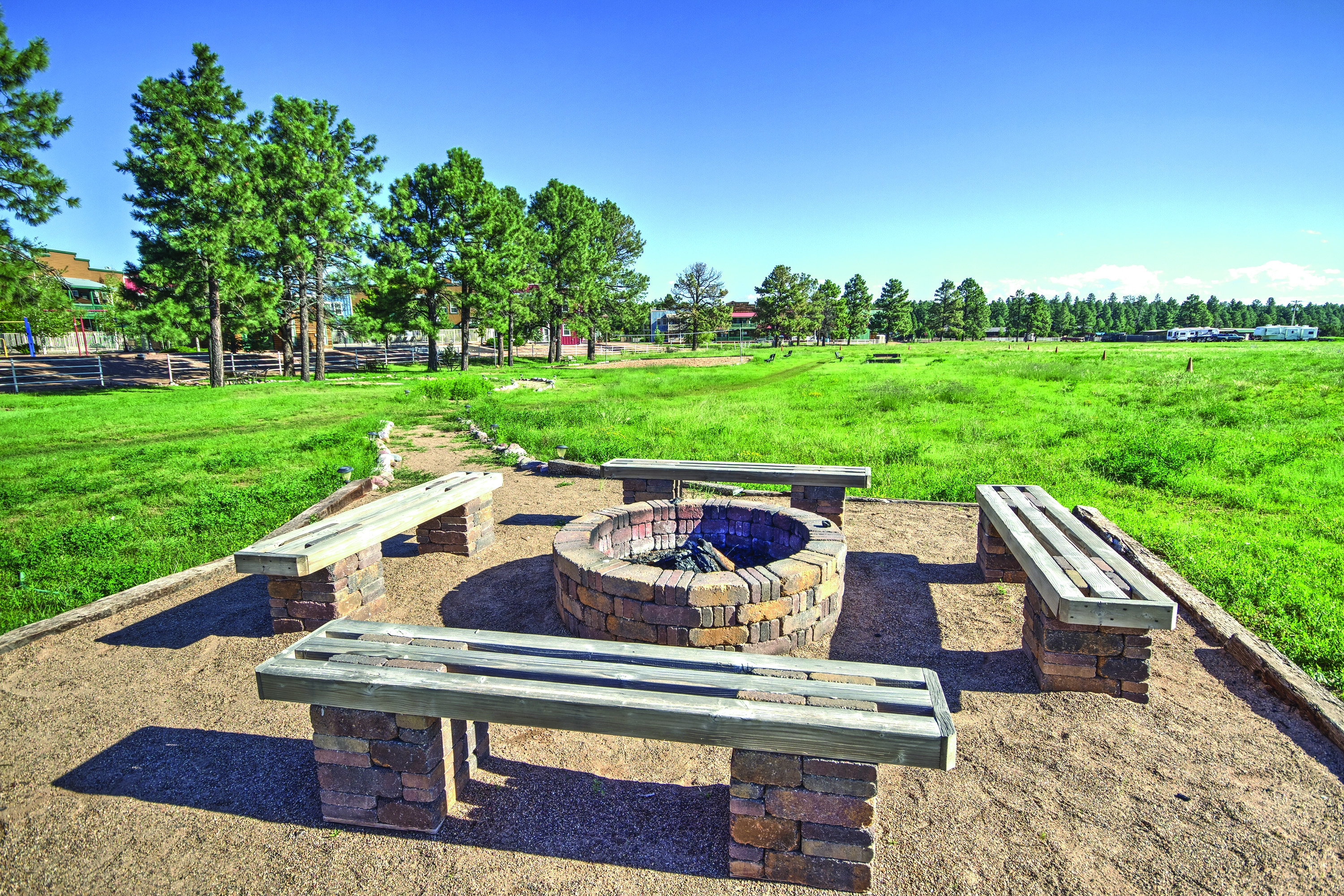 Firepit at WorldMark Bison Ranch in Overgaard, Arizona