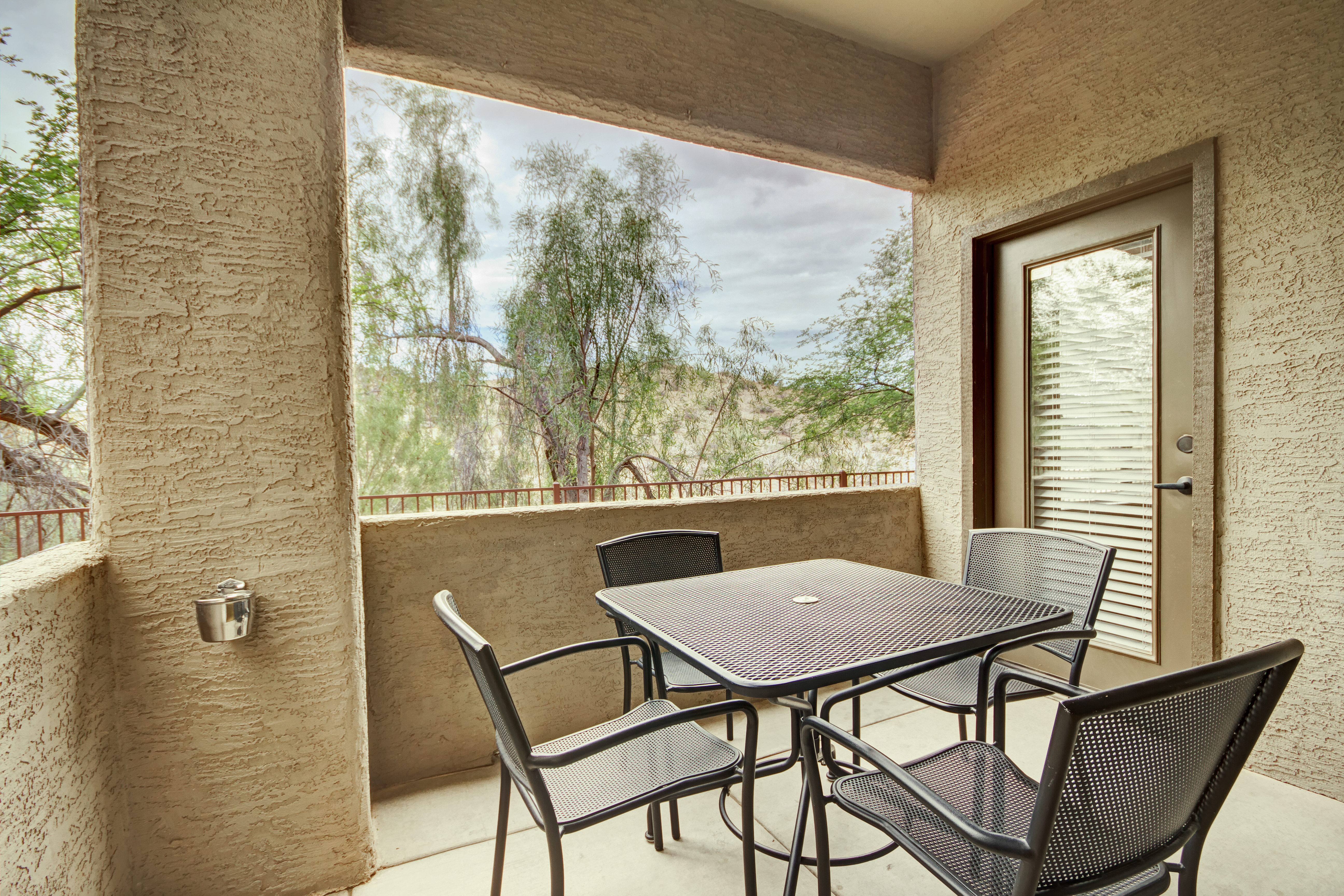 Guest room patio at the WorldMark Phoenix - South Mountain Preserve in Phoenix, Arizona