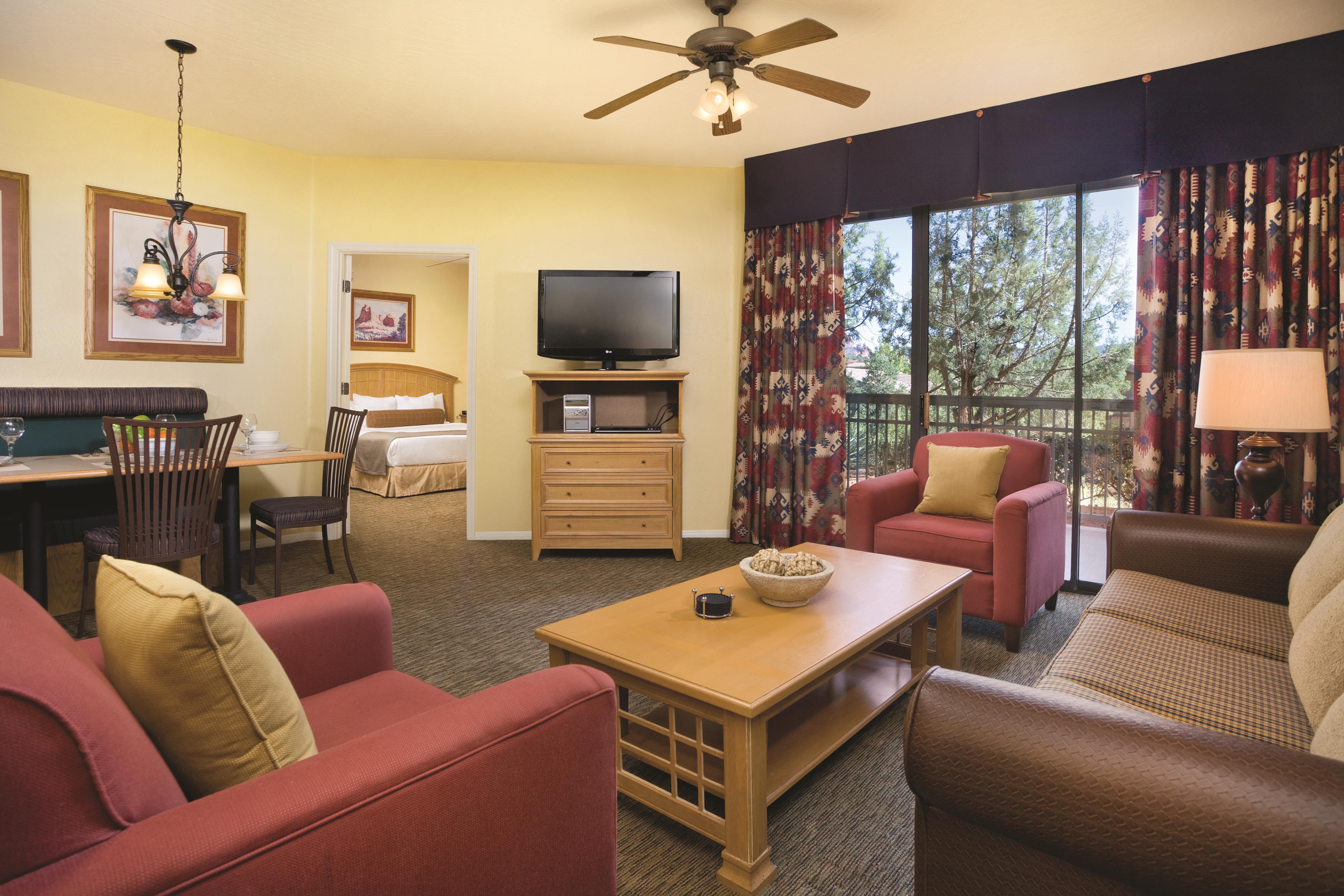 Guest room at the Club Wyndham Sedona in Sedona, Arizona
