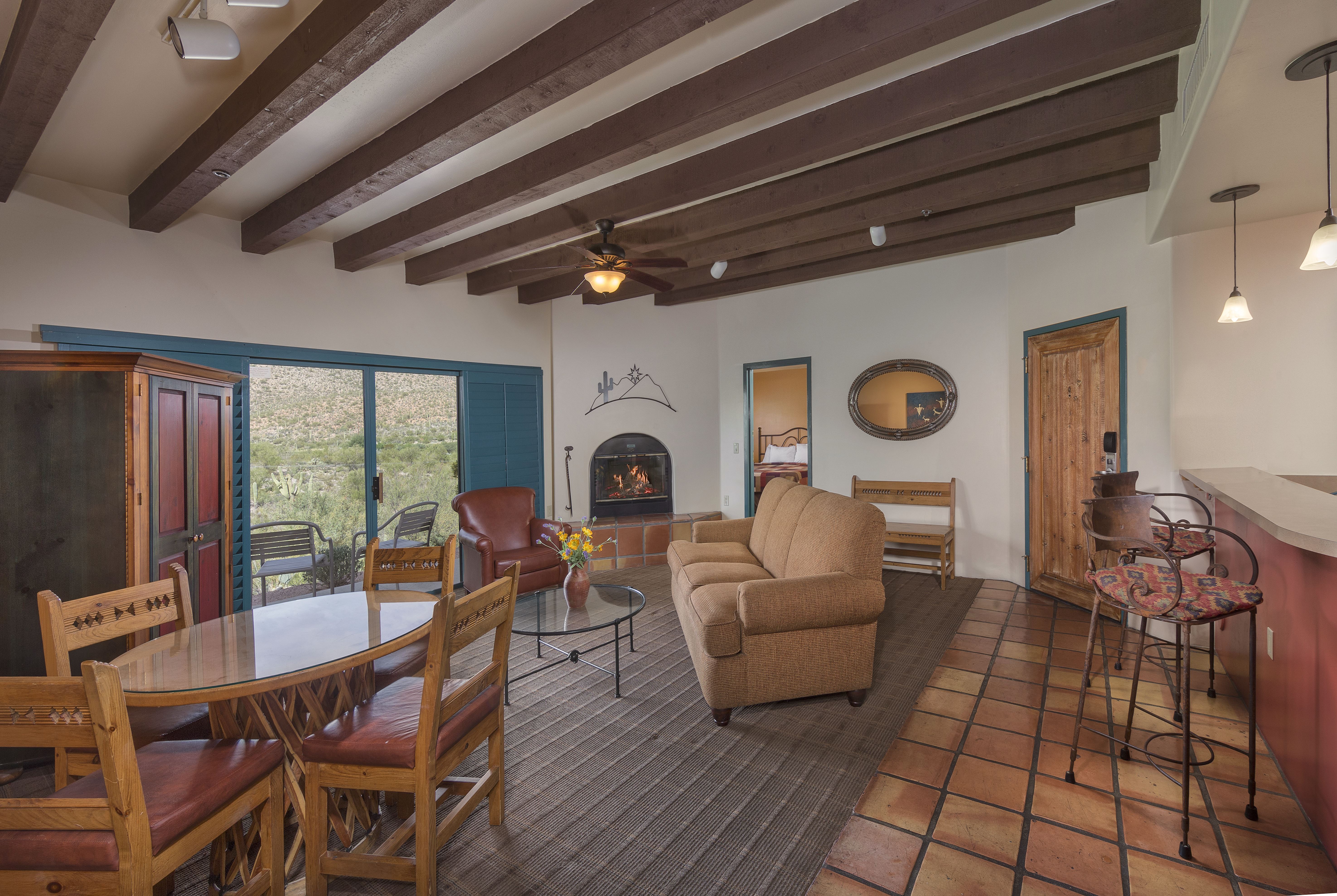 Guest room at the Club Wyndham Starr Pass Golf Suites in Tucson, Arizona