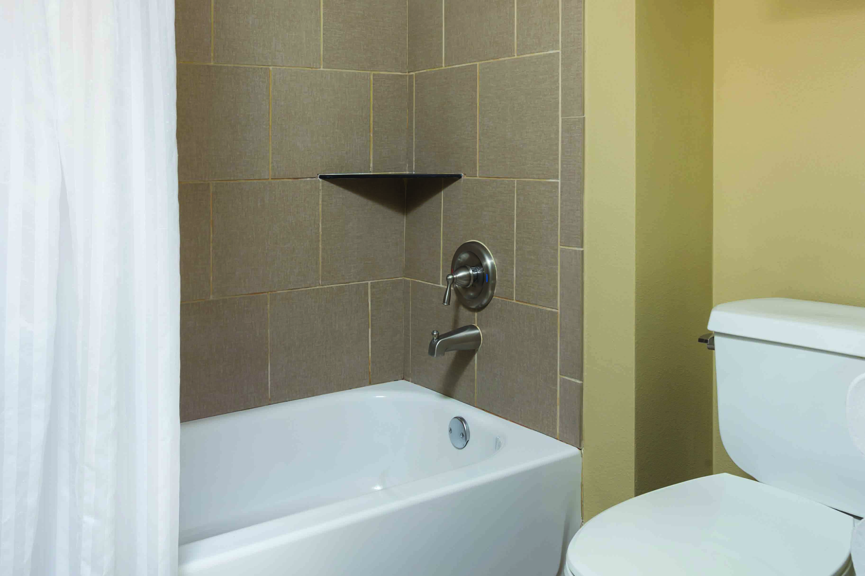 Guest room at the Peacock Suites in Anaheim, California