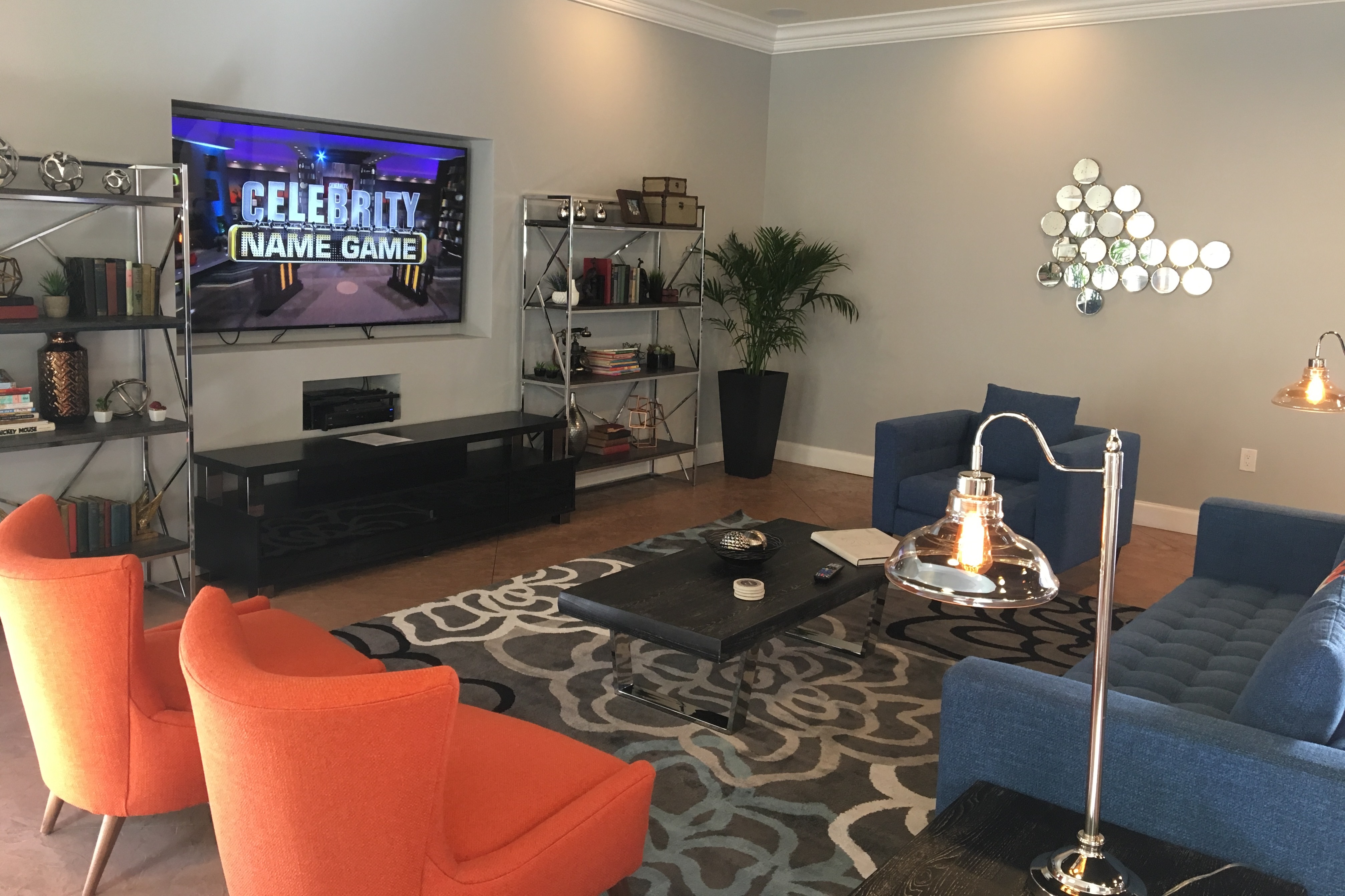 Game room at Peacock Suites in Anaheim, California