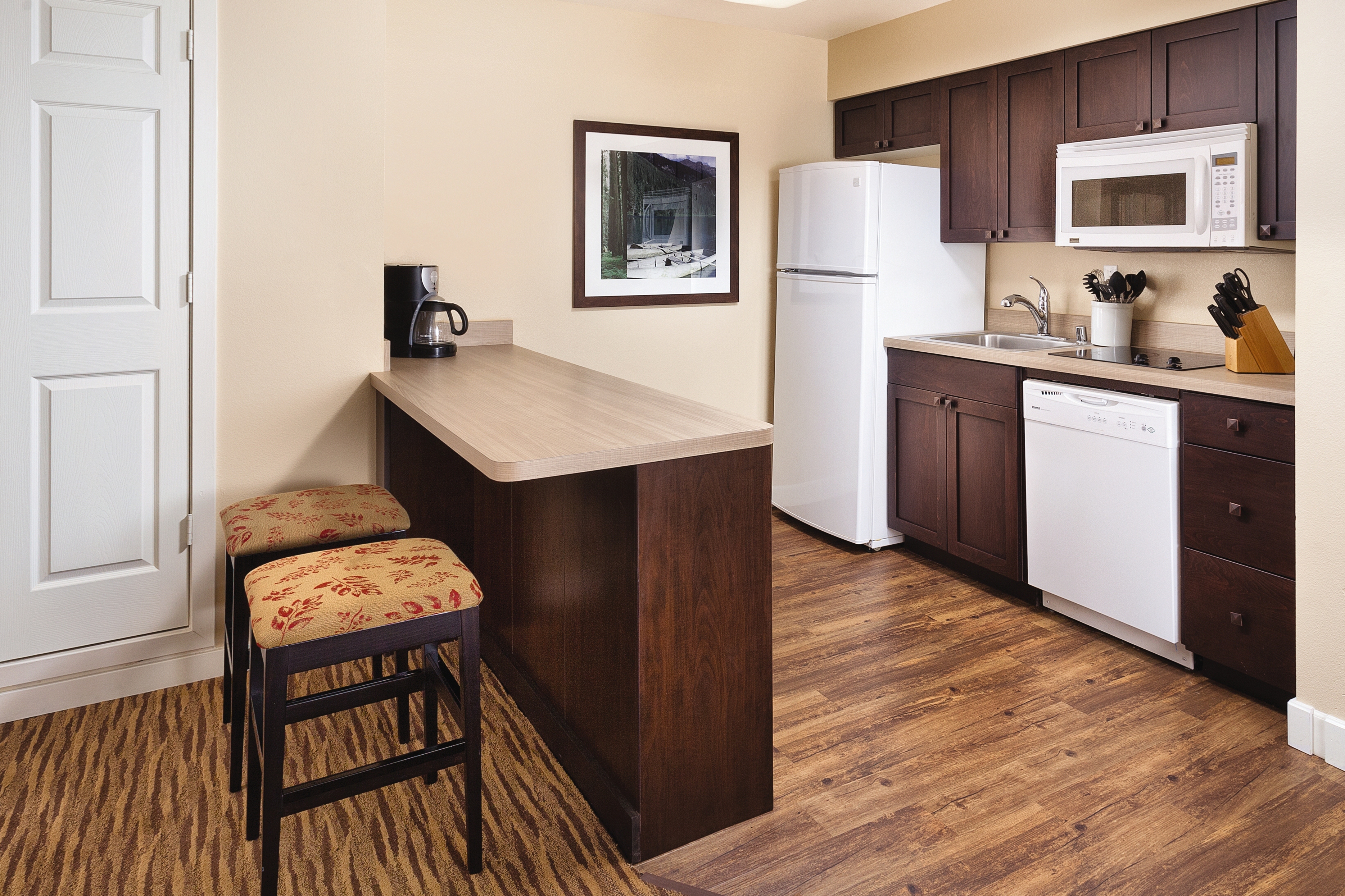 Guest room kitchen at WorldMark Big Bear Lake in Big Bear Lake, California