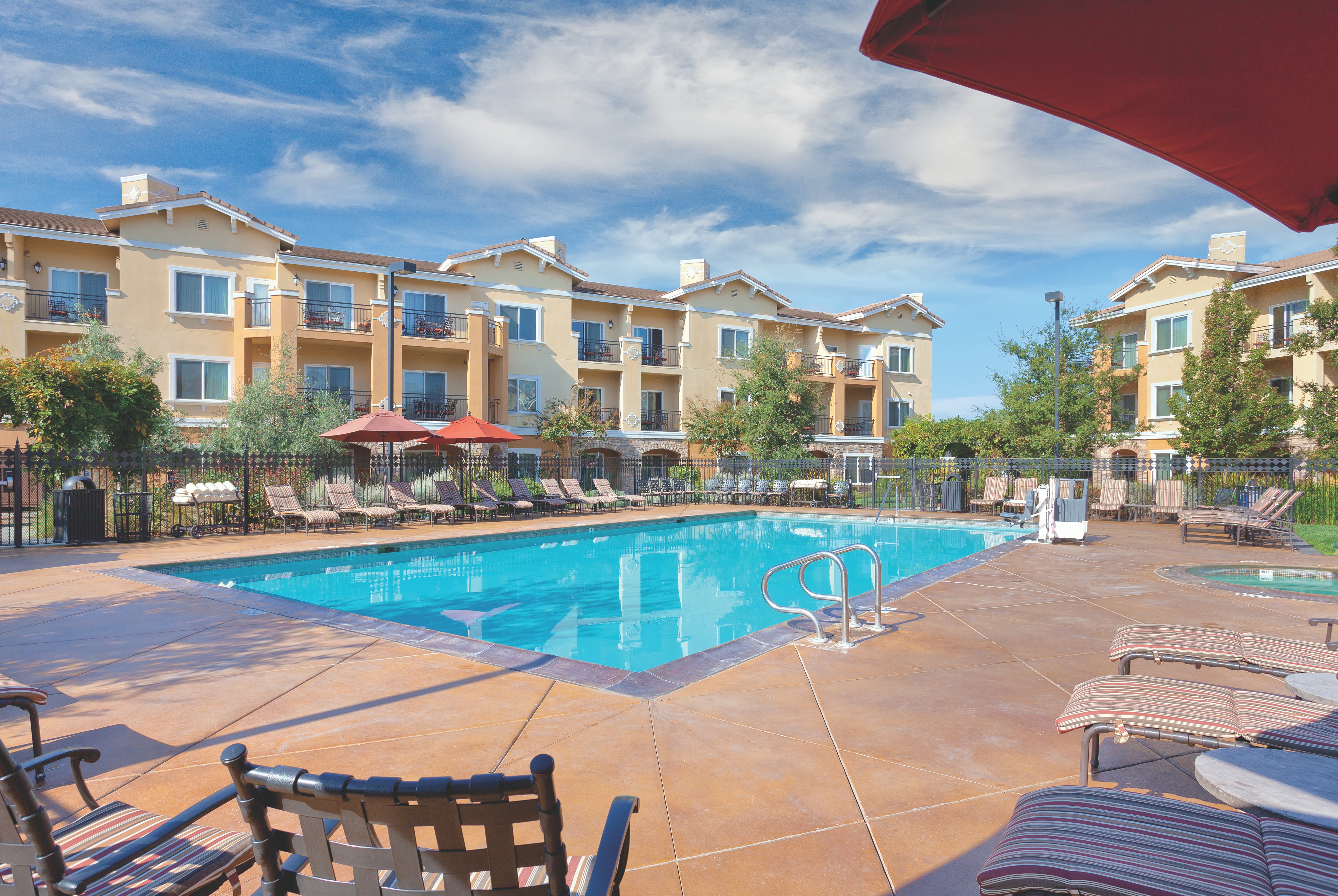 Pool daytime image at the Vino Bello Resort in Napa, California