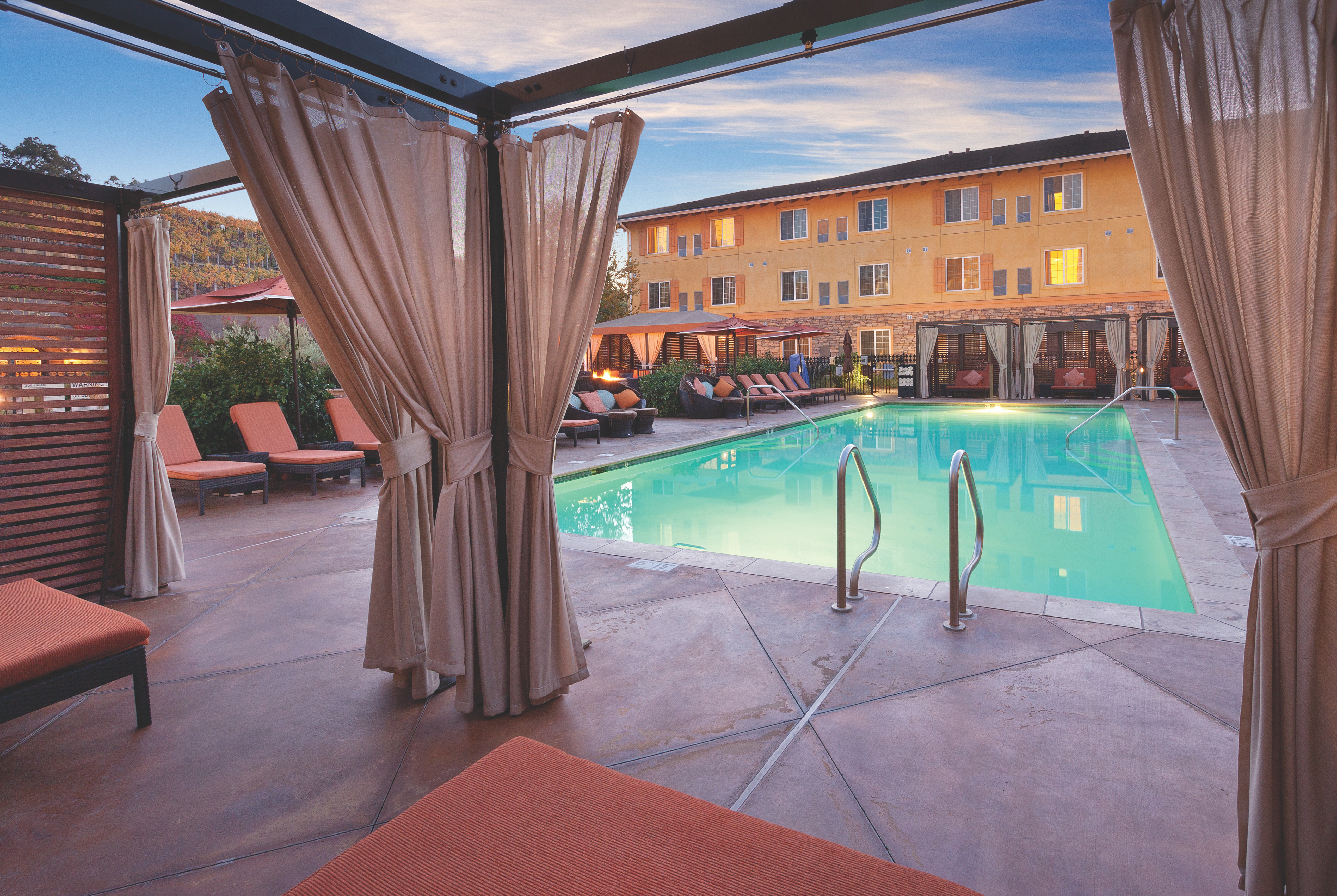 Pool daytime image at the Vino Bello Resort in Napa, California