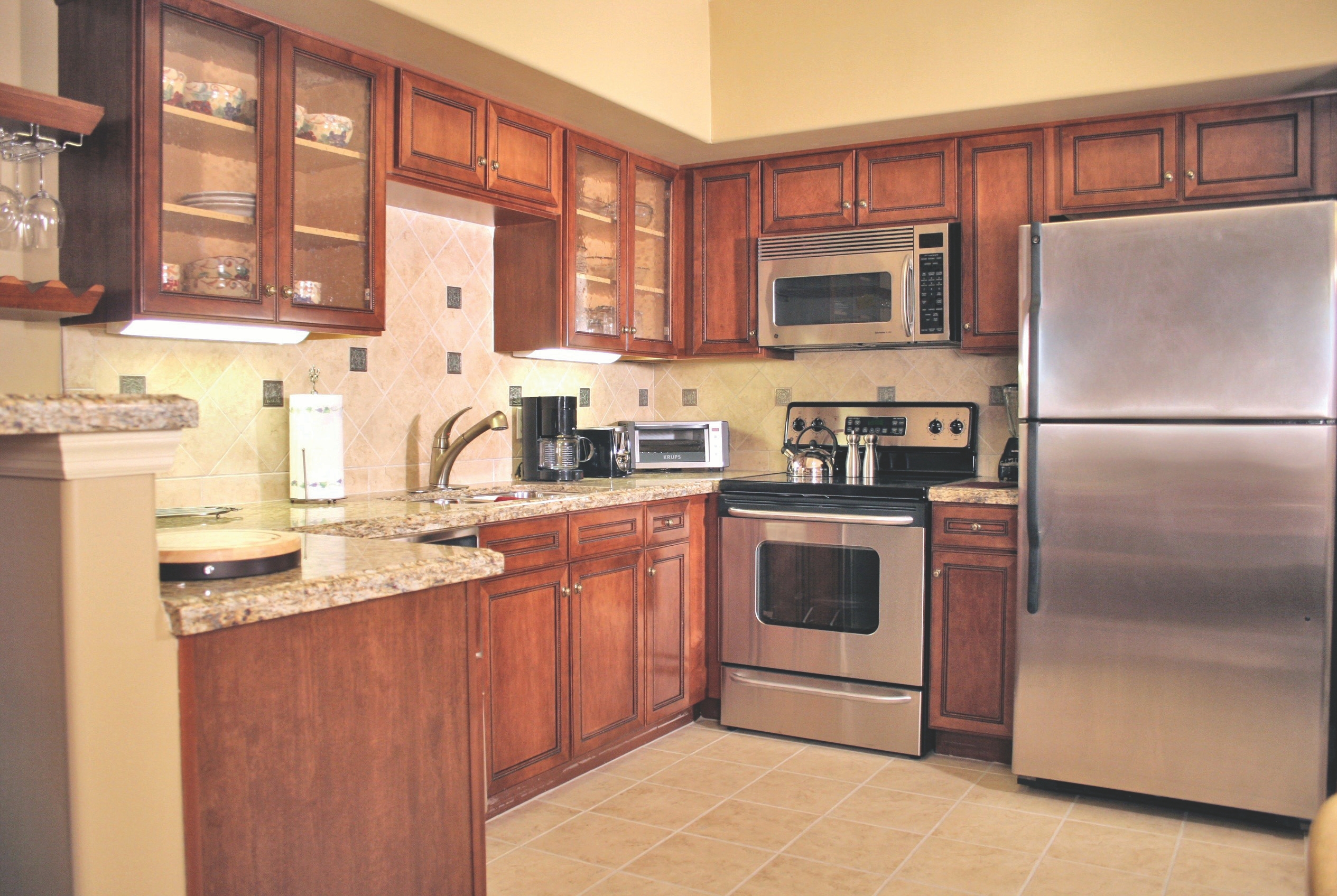 Vino Bello Resort suite kitchen in Napa, California