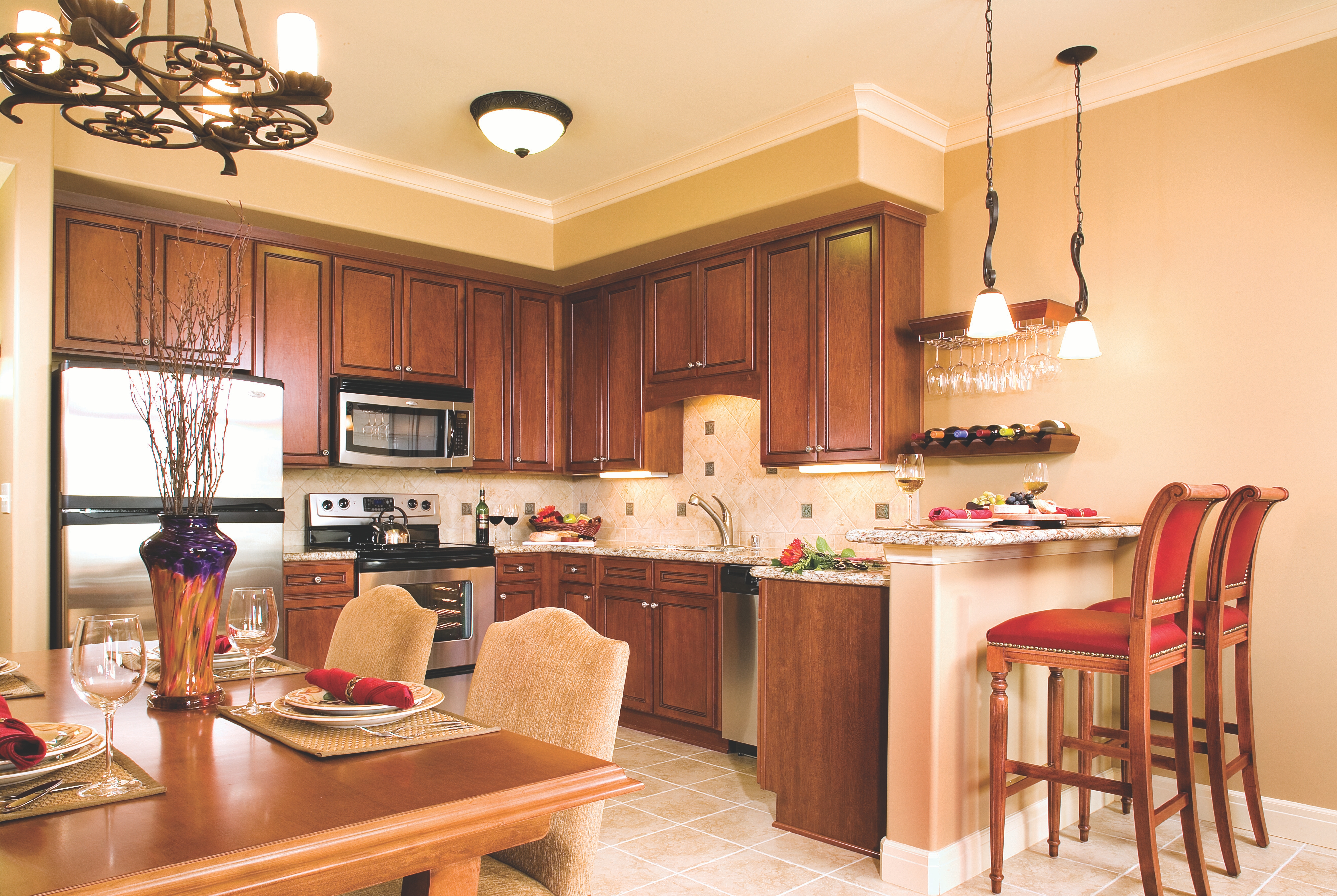 Vino Bello Resort suite kitchen in Napa, California