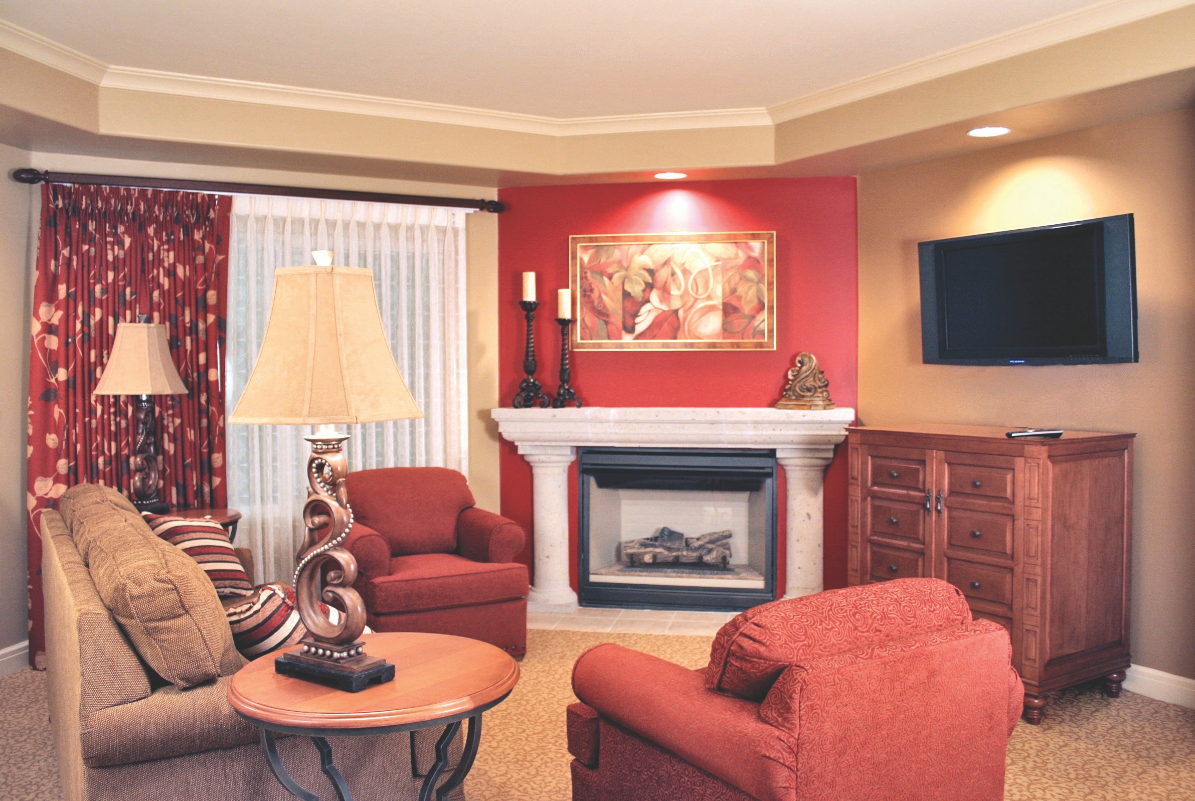 Vino Bello Resort suite living room in Napa, California