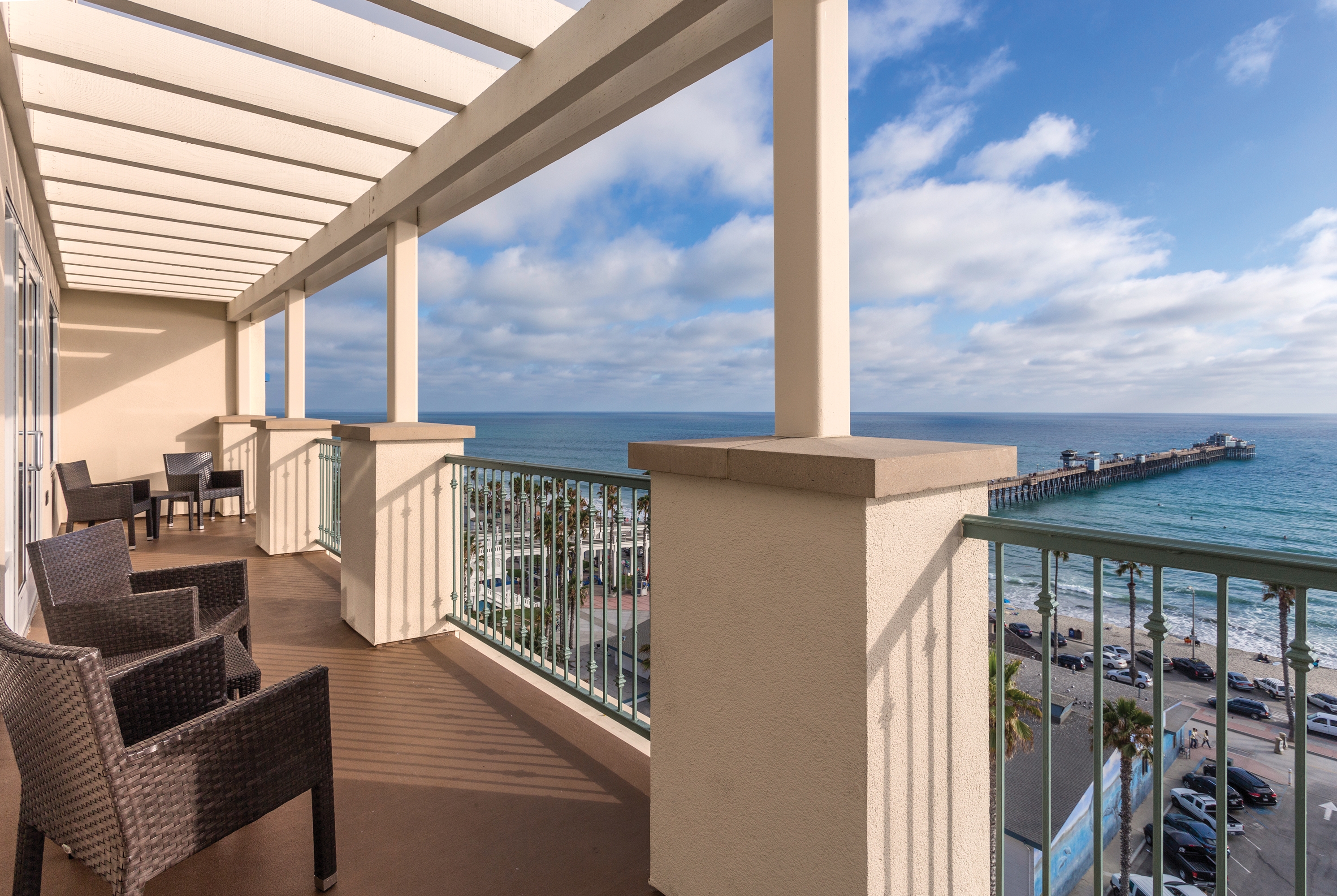 Bar patio at Club Wyndham Oceanside Pier Resort in Oceanside, California