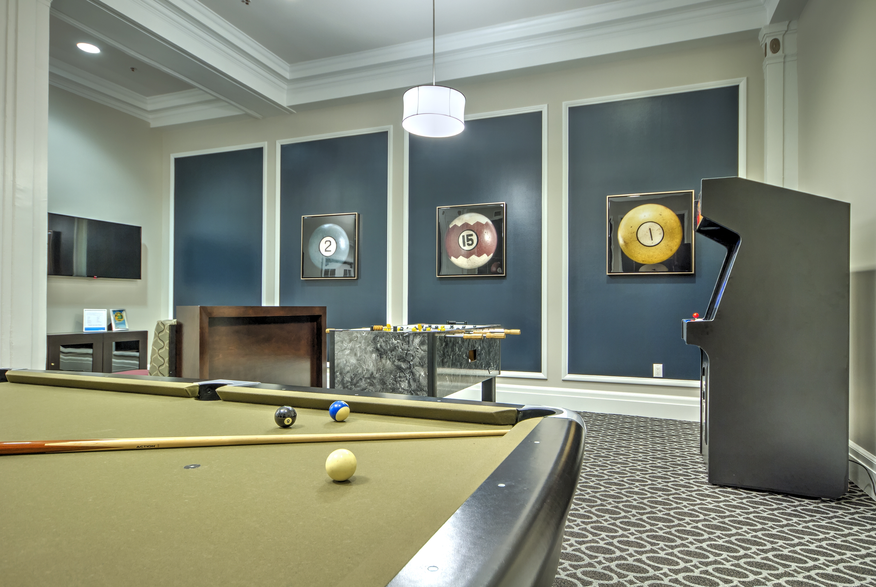 Game room at Club Wyndham Canterbury in San Francisco, California