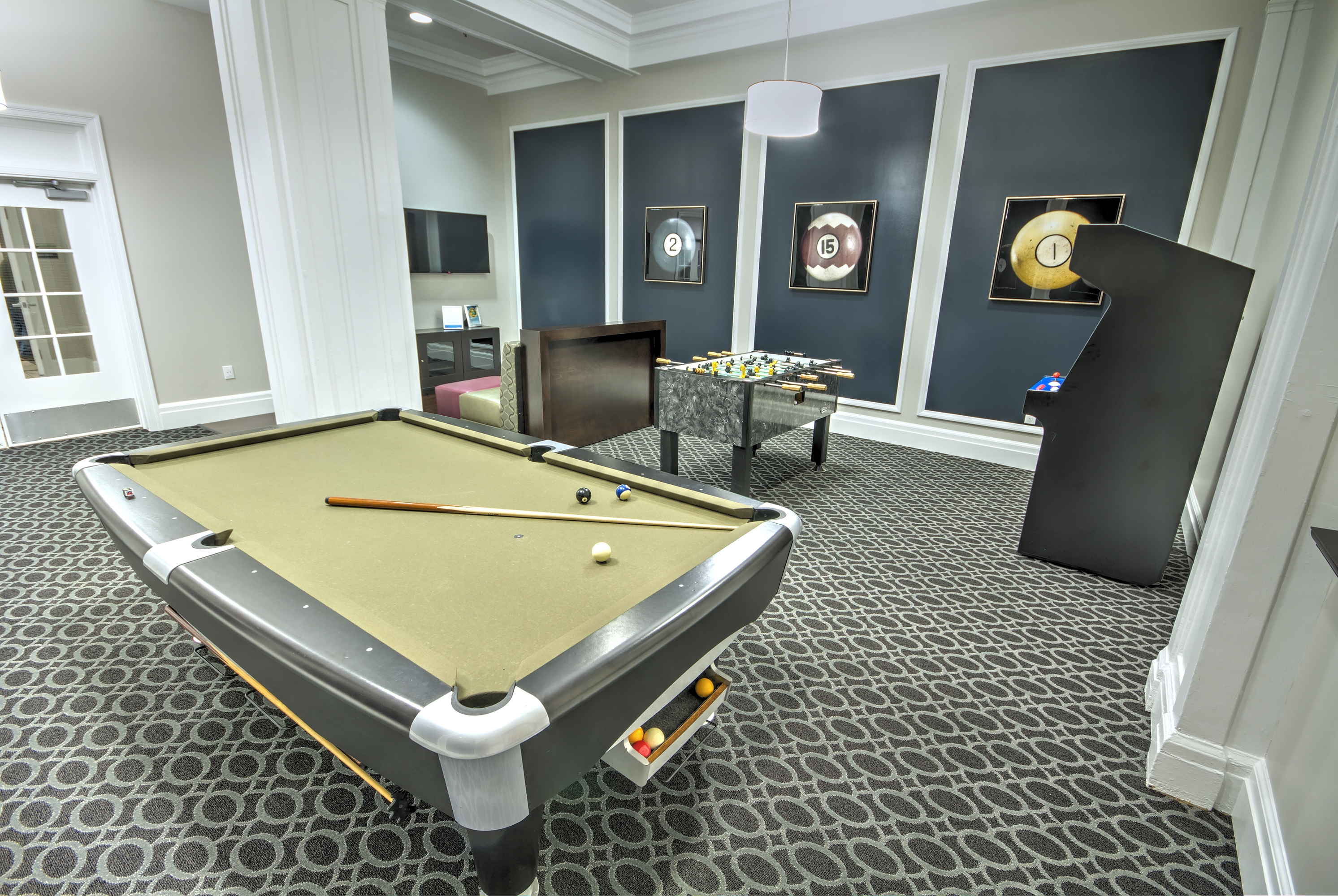 Game room at Club Wyndham Canterbury in San Francisco, California