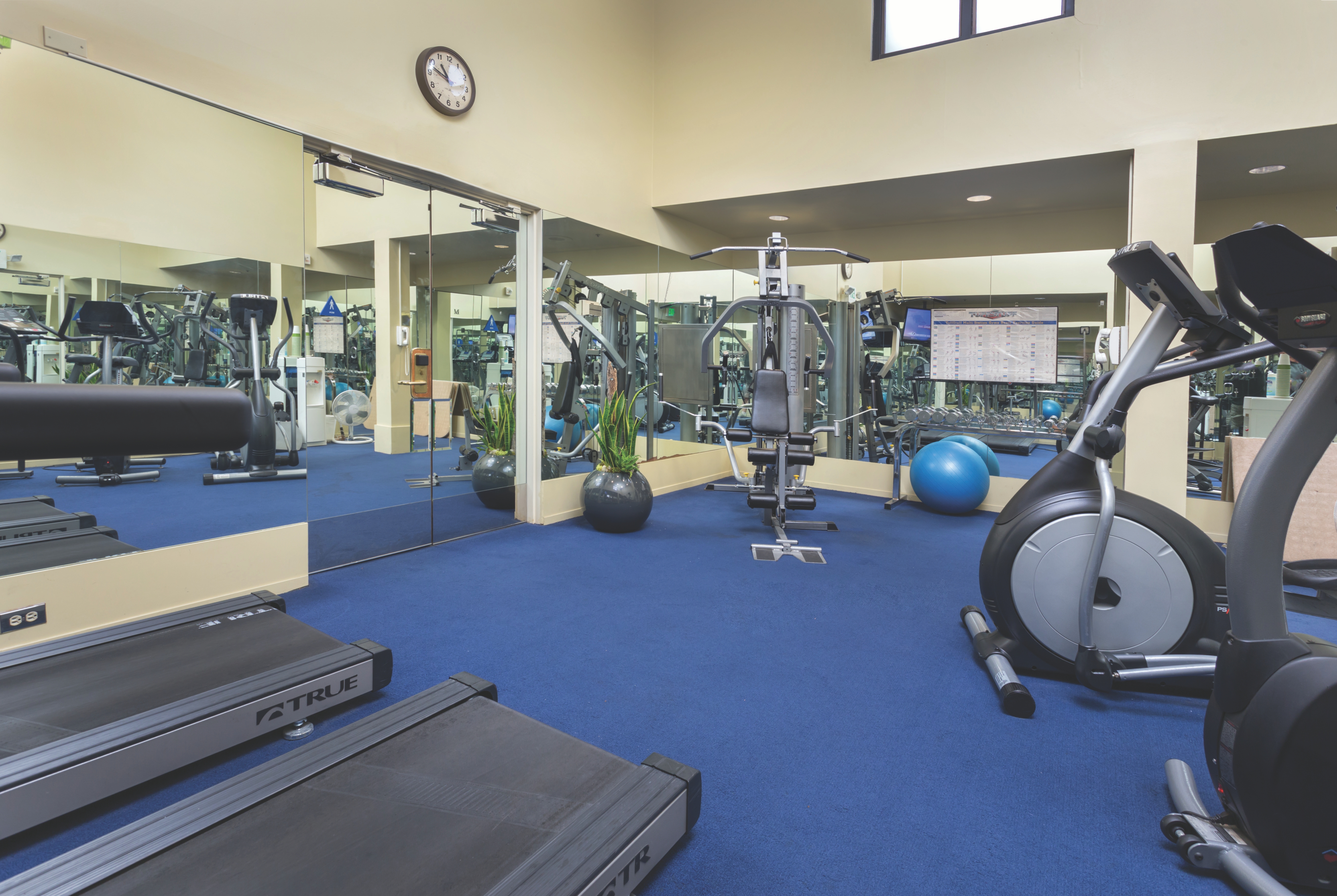 Fitness room at The Donatello in San Francisco, California