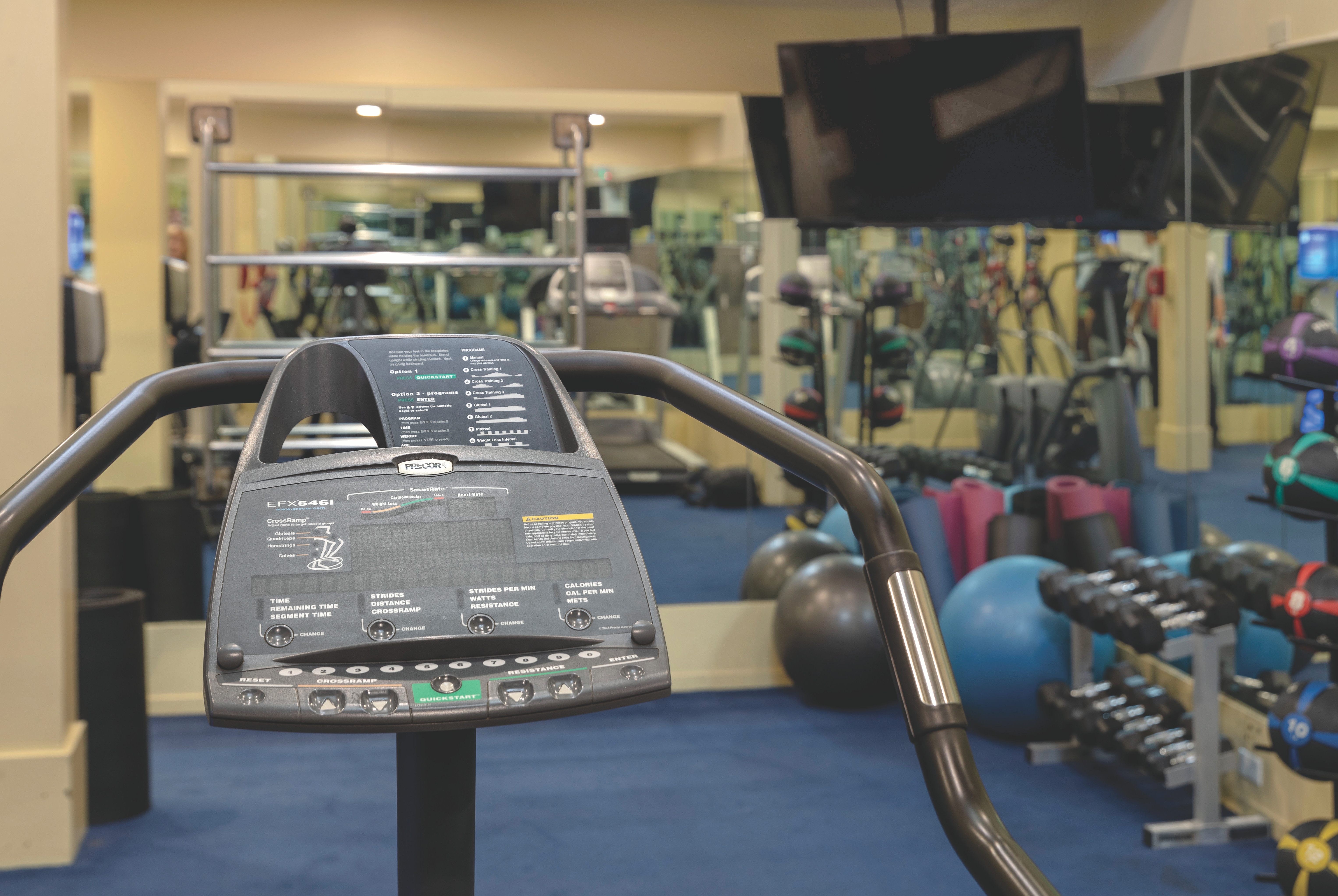 Fitness room at The Donatello in San Francisco, California