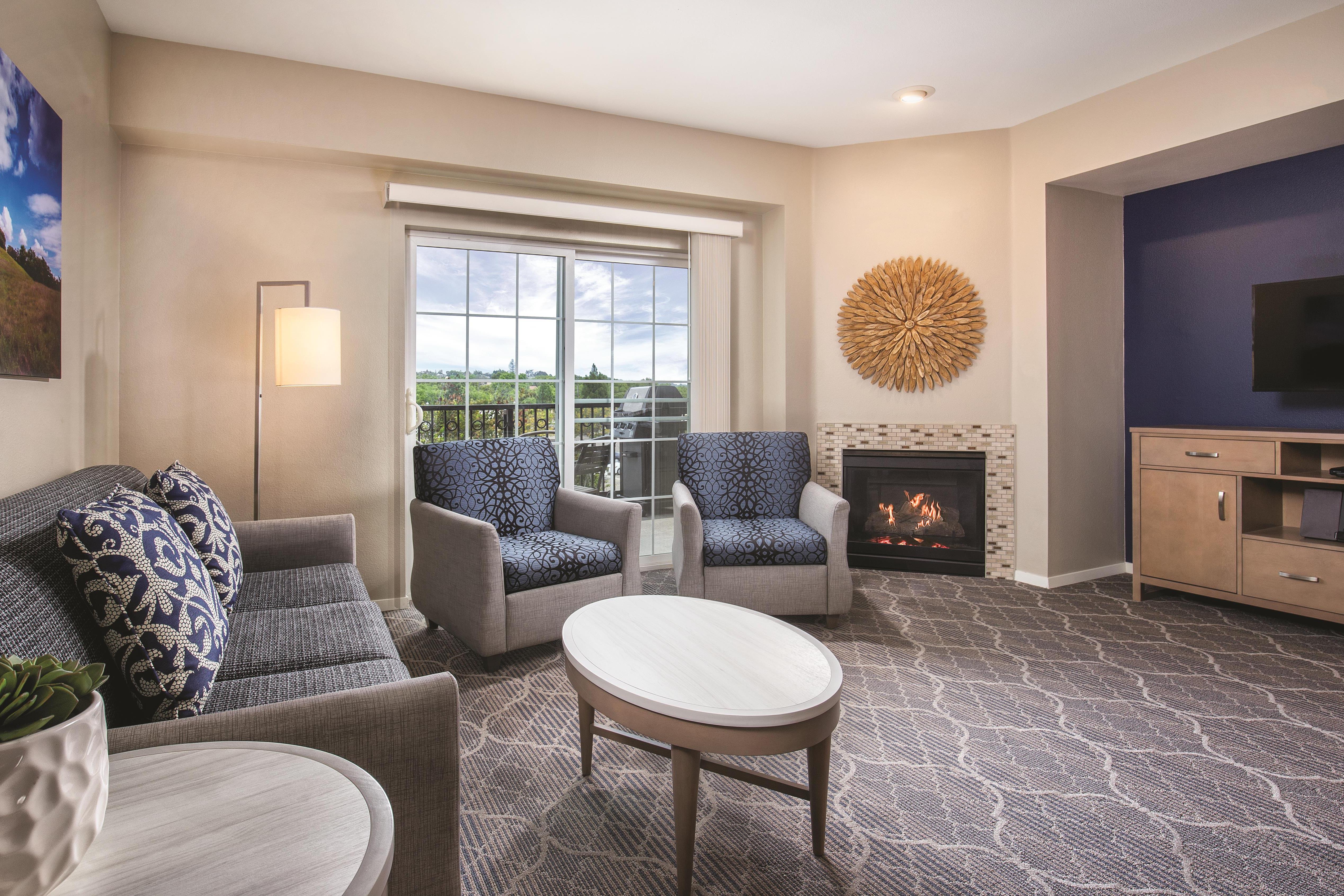 Guest room at the WorldMark Solvang in Solvang, California