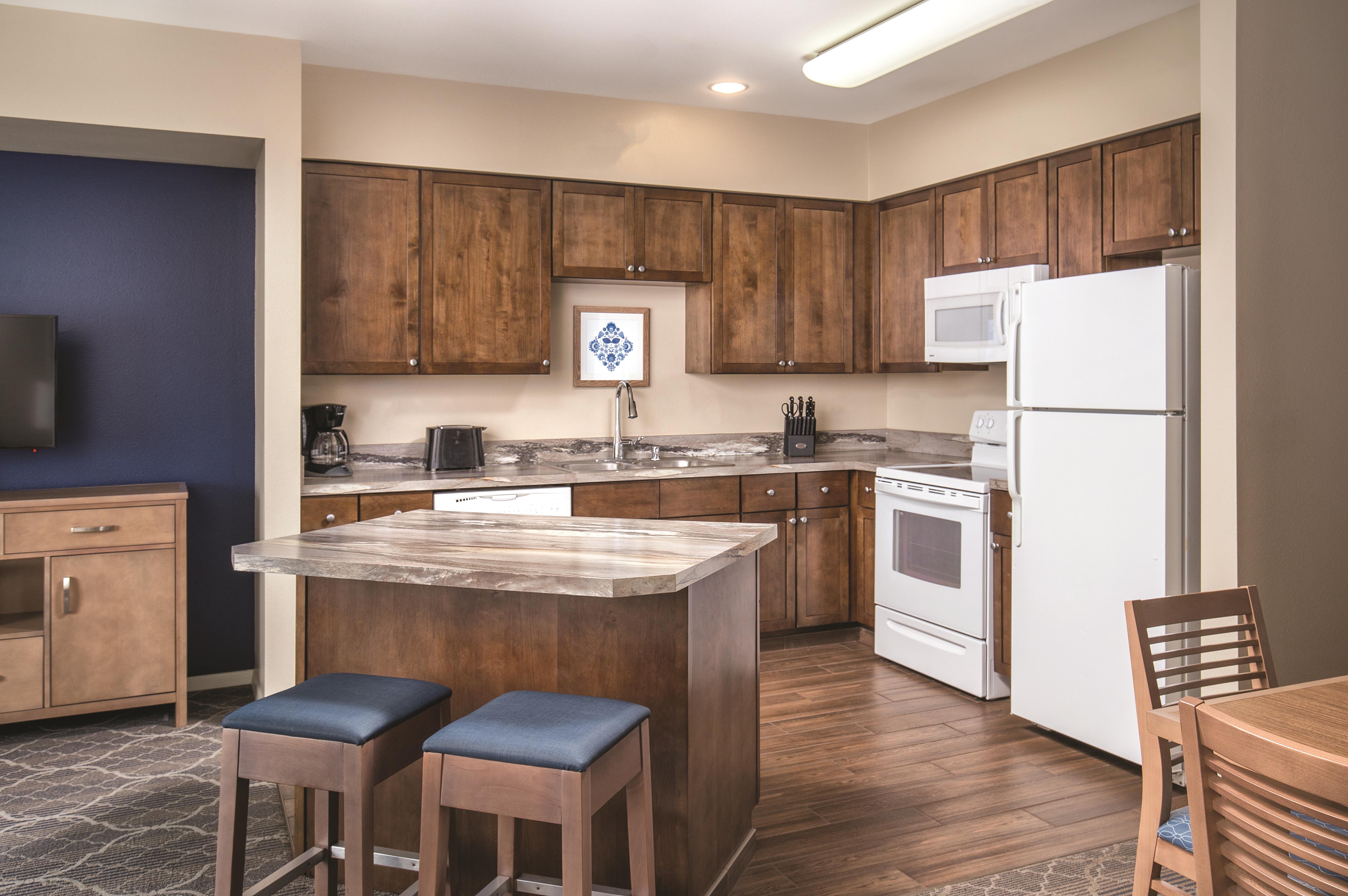 Guest room kitchen at WorldMark Solvang in Solvang, California
