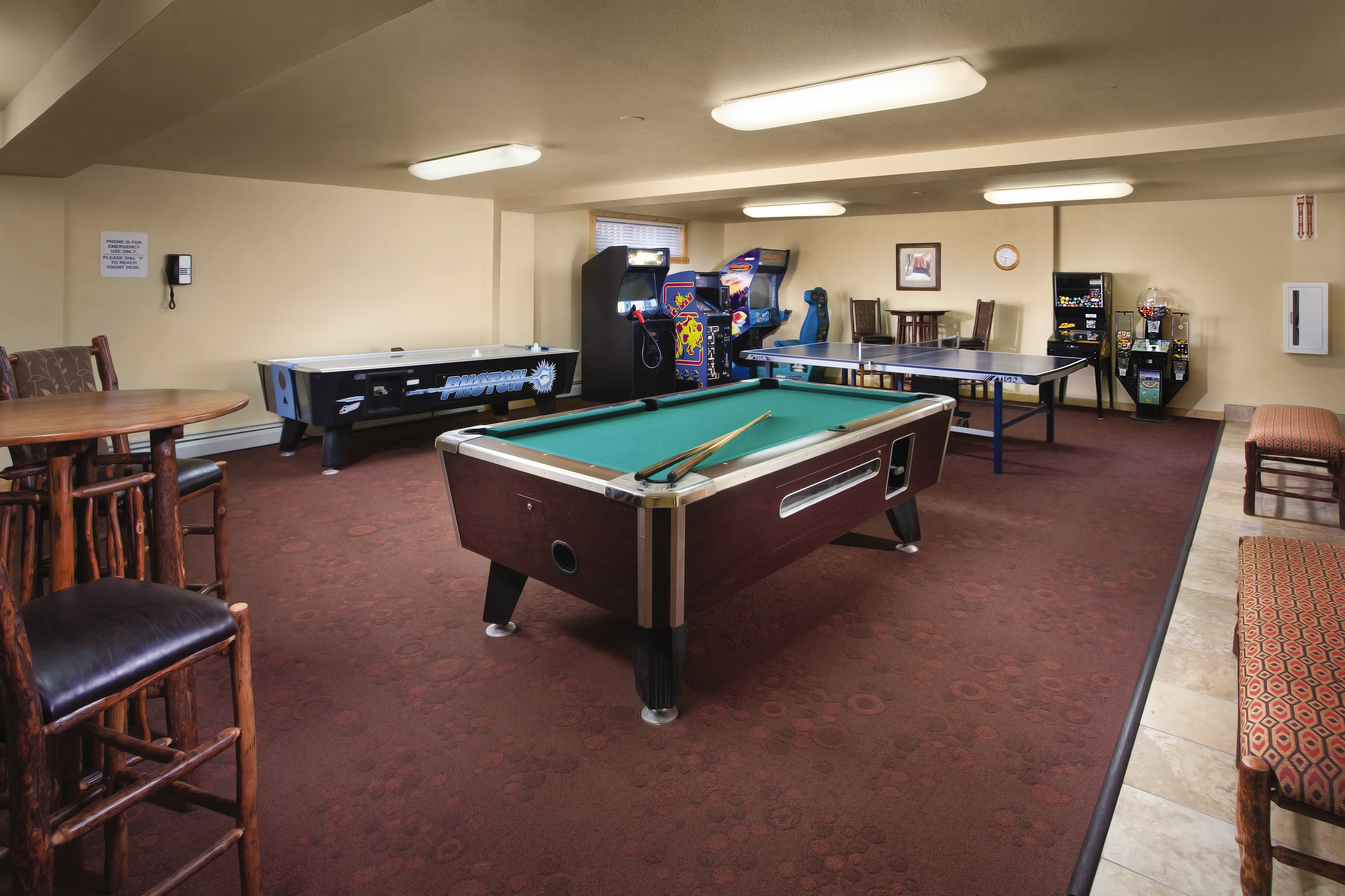 Game room at WorldMark Estes Park in Estes Park, Colorado