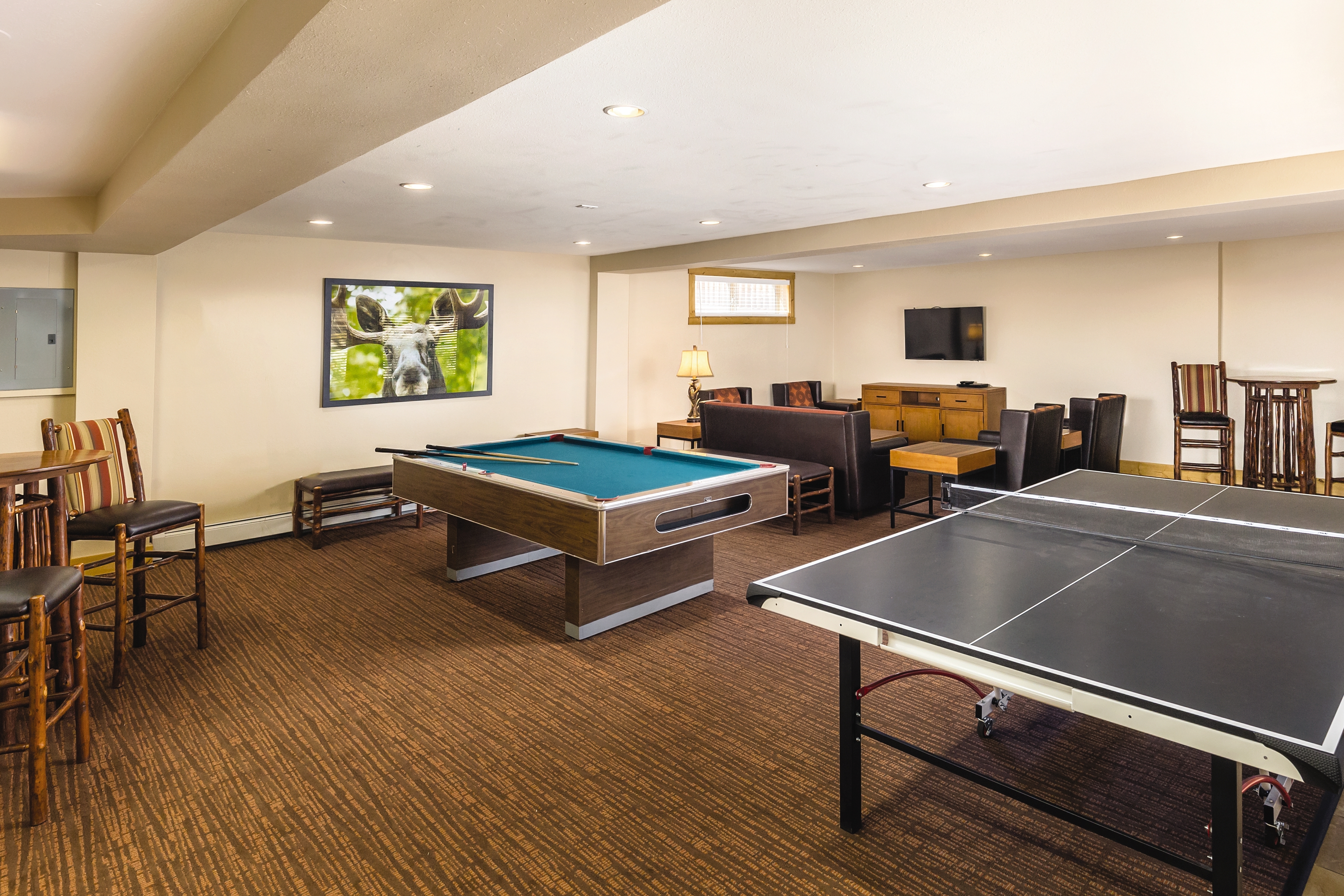 Game room at WorldMark Estes Park in Estes Park, Colorado