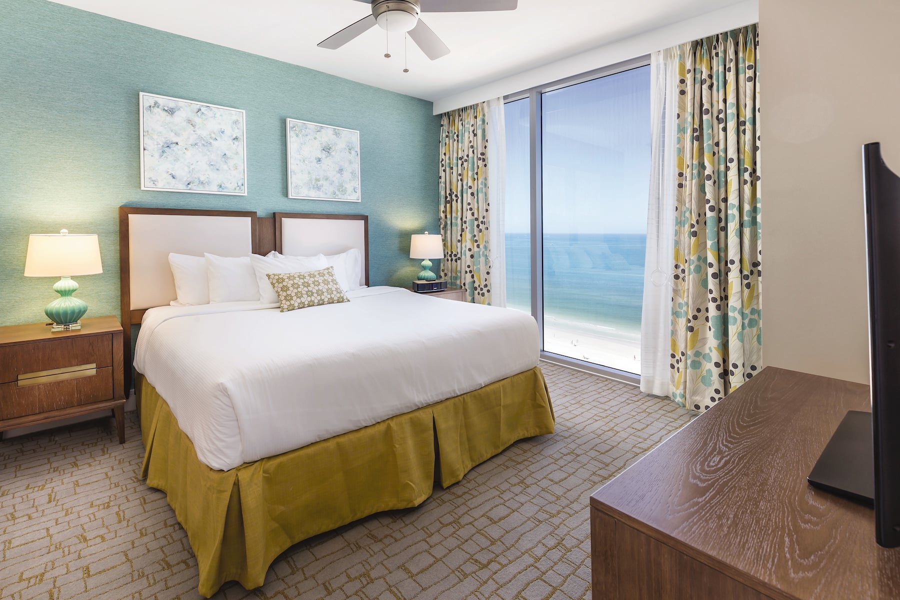 Guest room at the Club Wyndham Clearwater Beach in Clearwater, Florida