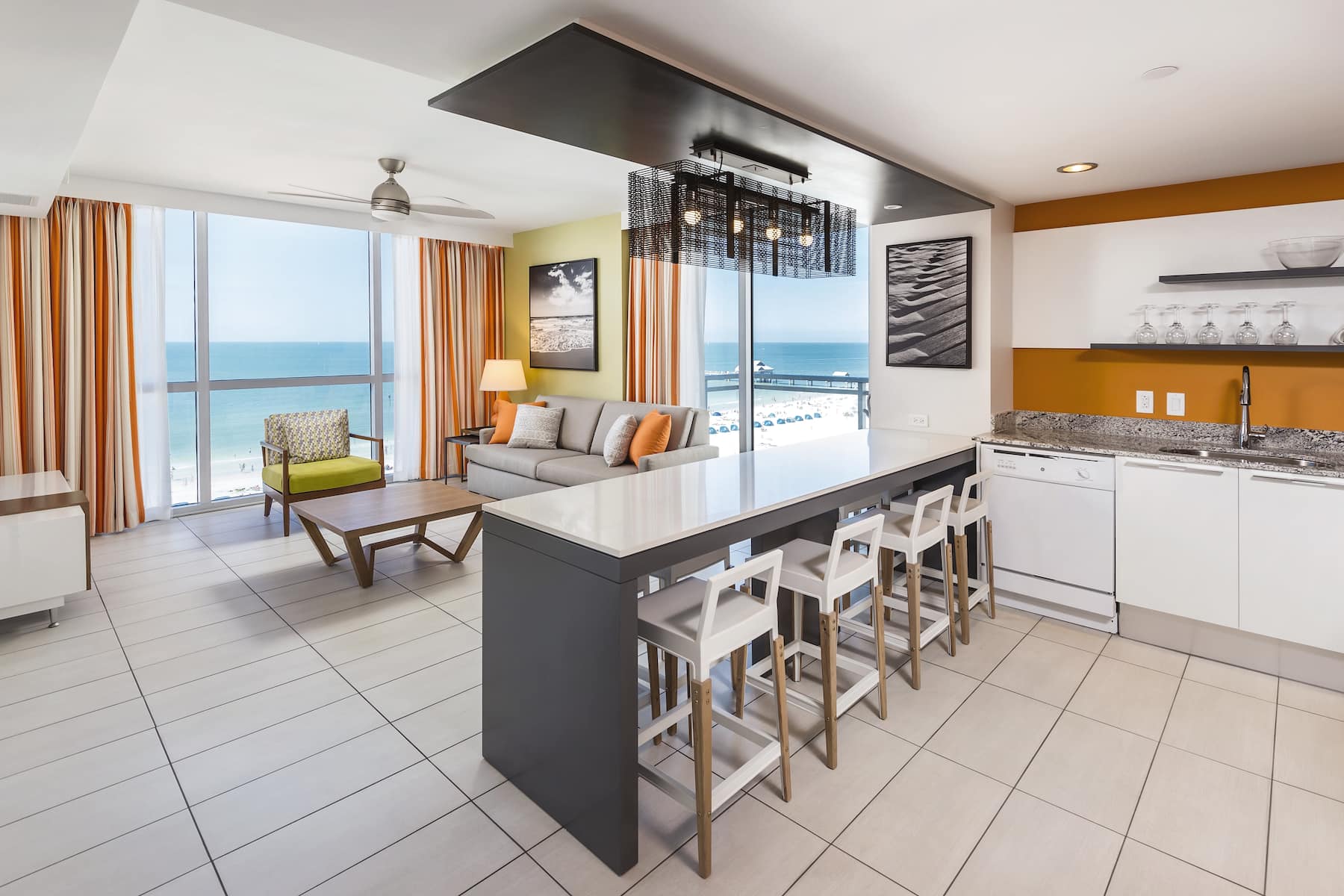 Guest room at the Club Wyndham Clearwater Beach in Clearwater, Florida