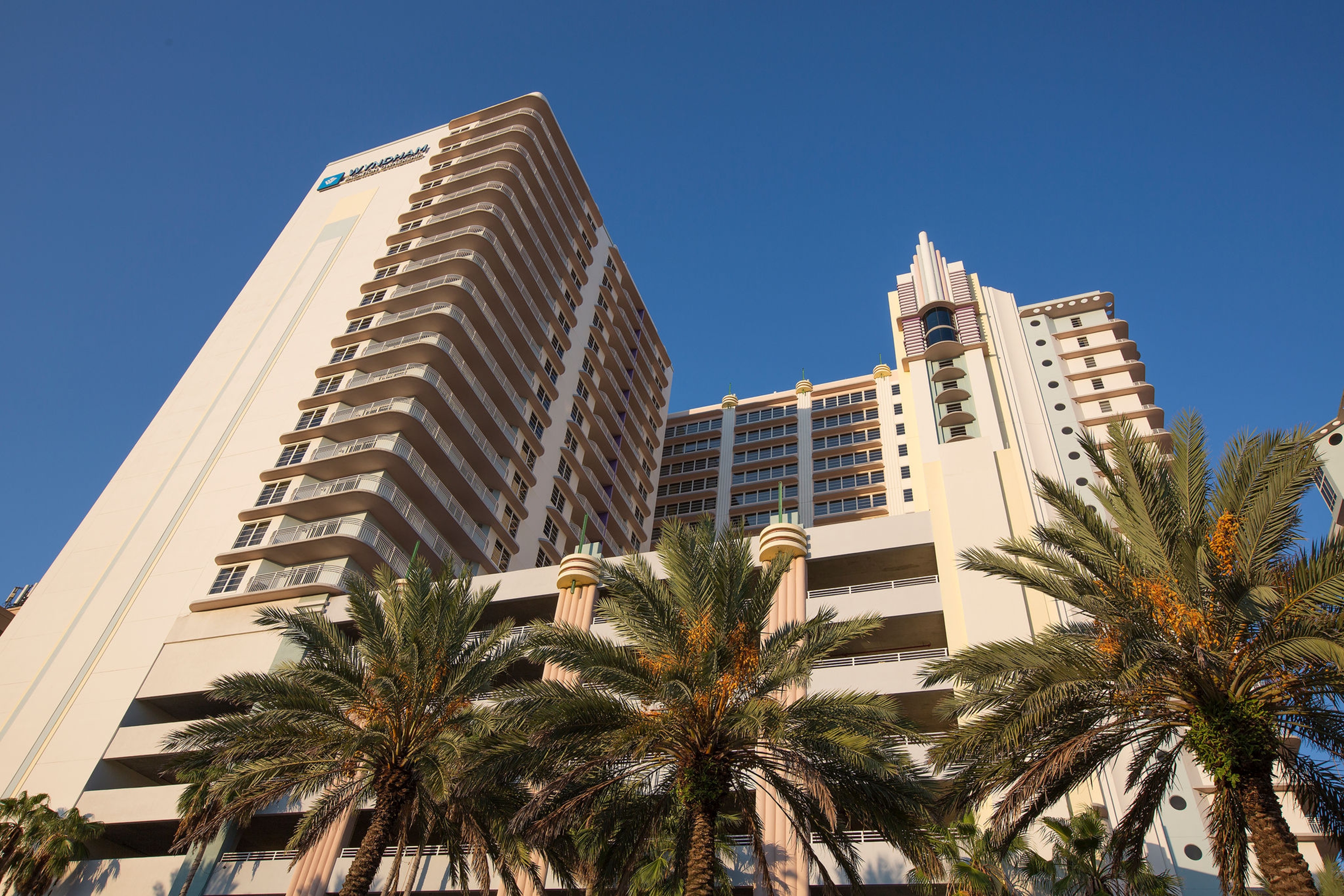 Exterior of Ocean Walk Resort hotel in Daytona Beach, Florida