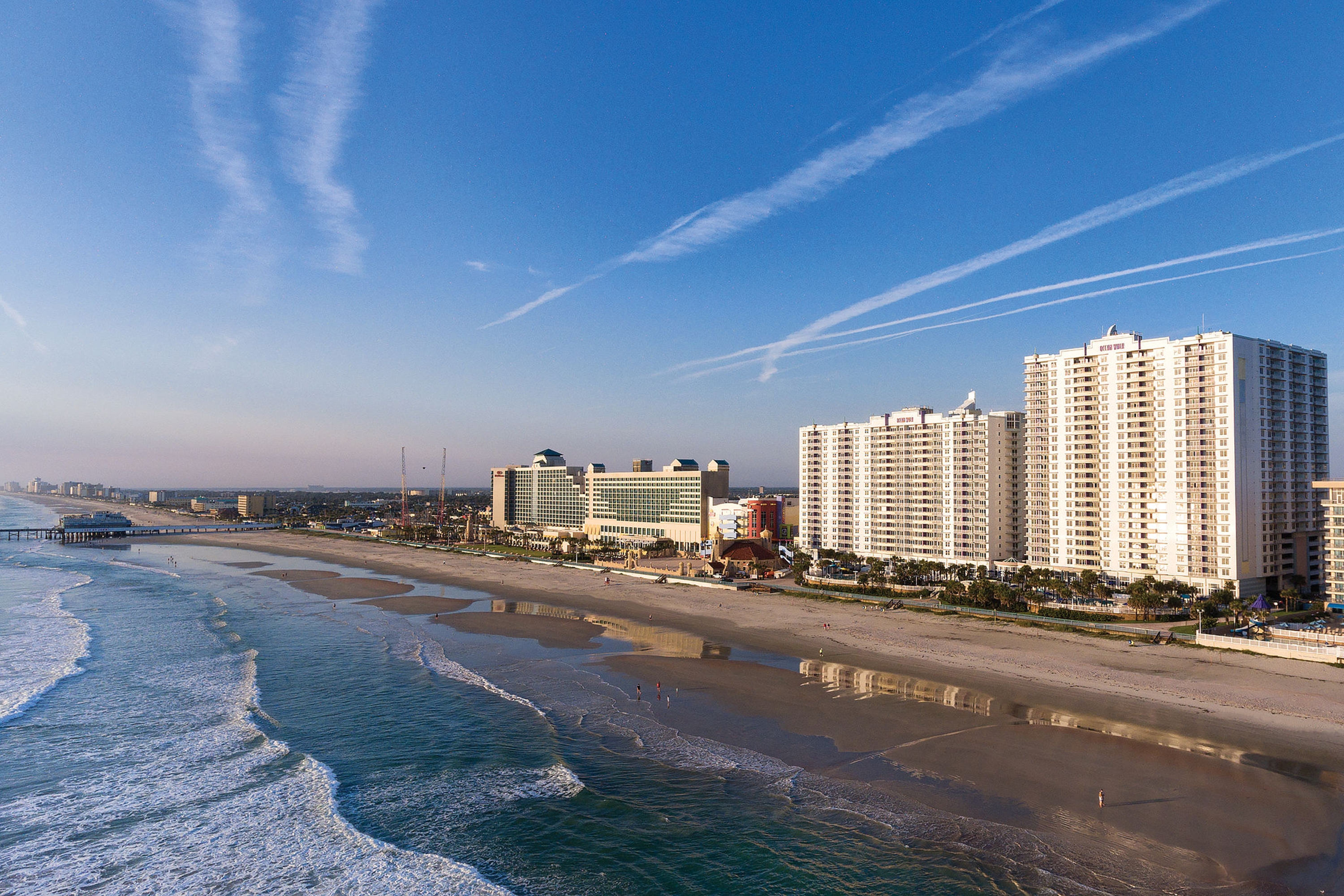 Exterior of Ocean Walk Resort hotel in Daytona Beach, Florida