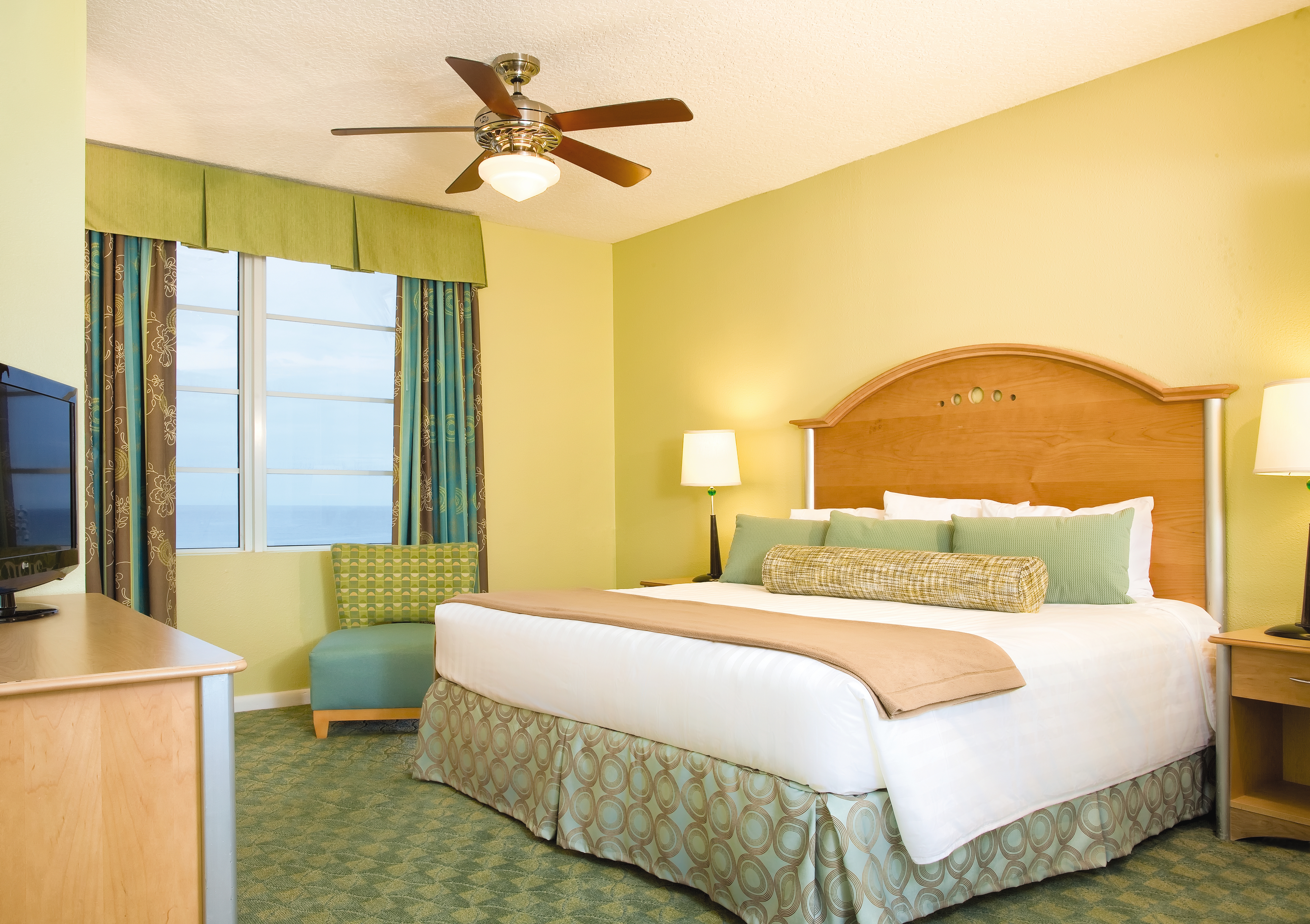 Guest room at the Ocean Walk Resort in Daytona Beach, Florida