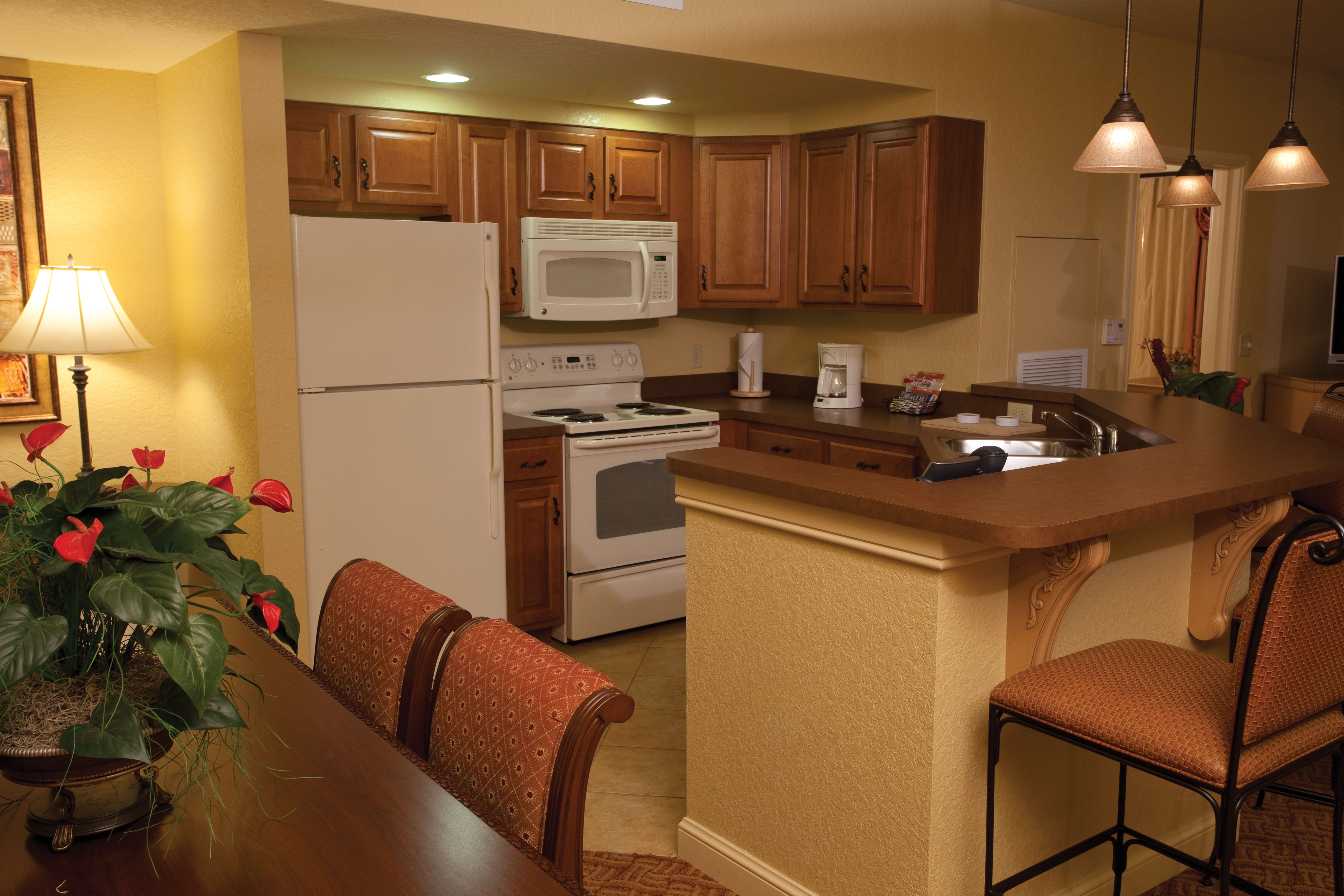 Club Wyndham Bonnet Creek Resort suite kitchen in Lake Buena Vista, Florida