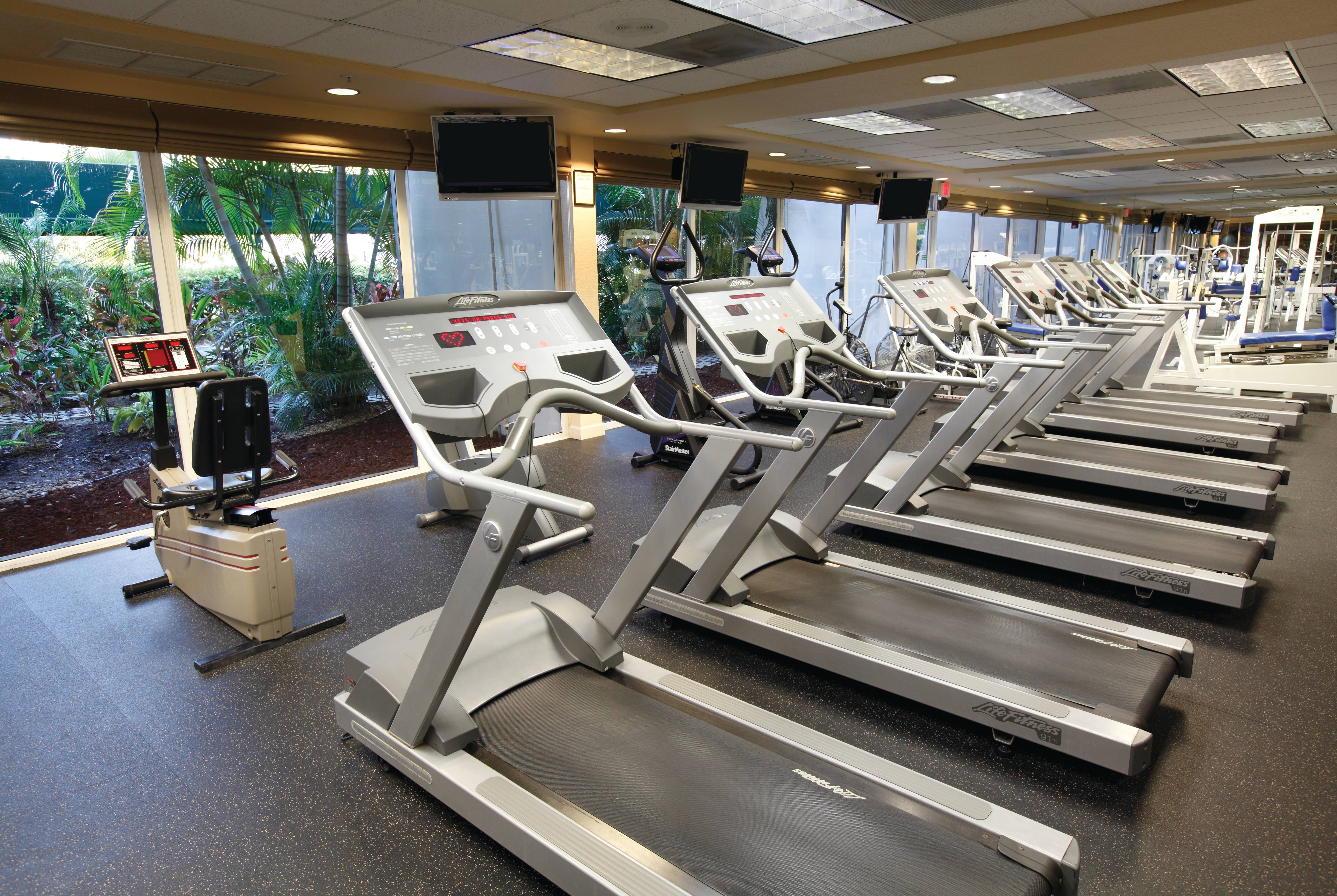 Fitness room at Club Wyndham Palm-Aire in North Pompano Beach, Florida