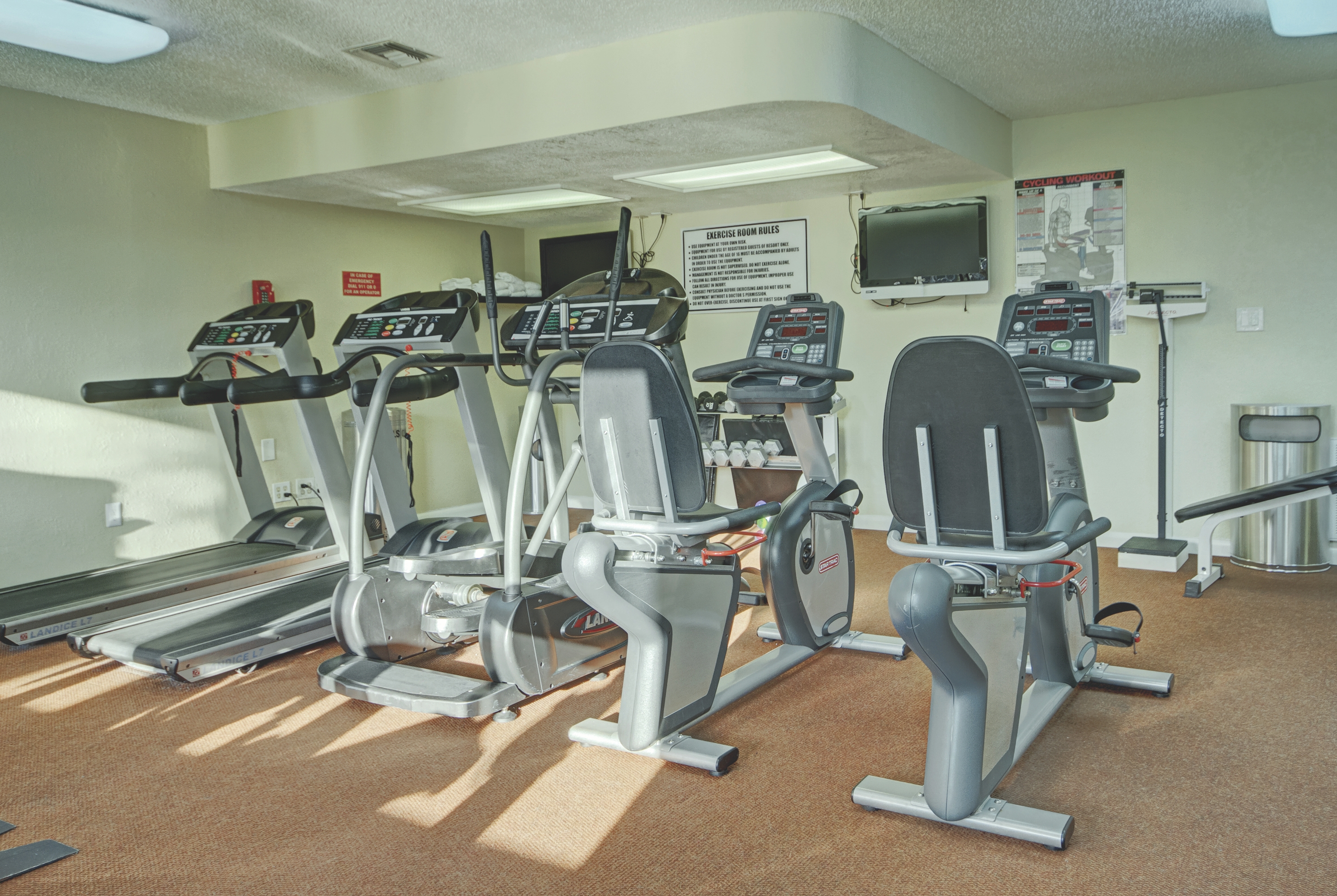 Fitness room at Club Wyndham Orlando International in Orlando, Florida