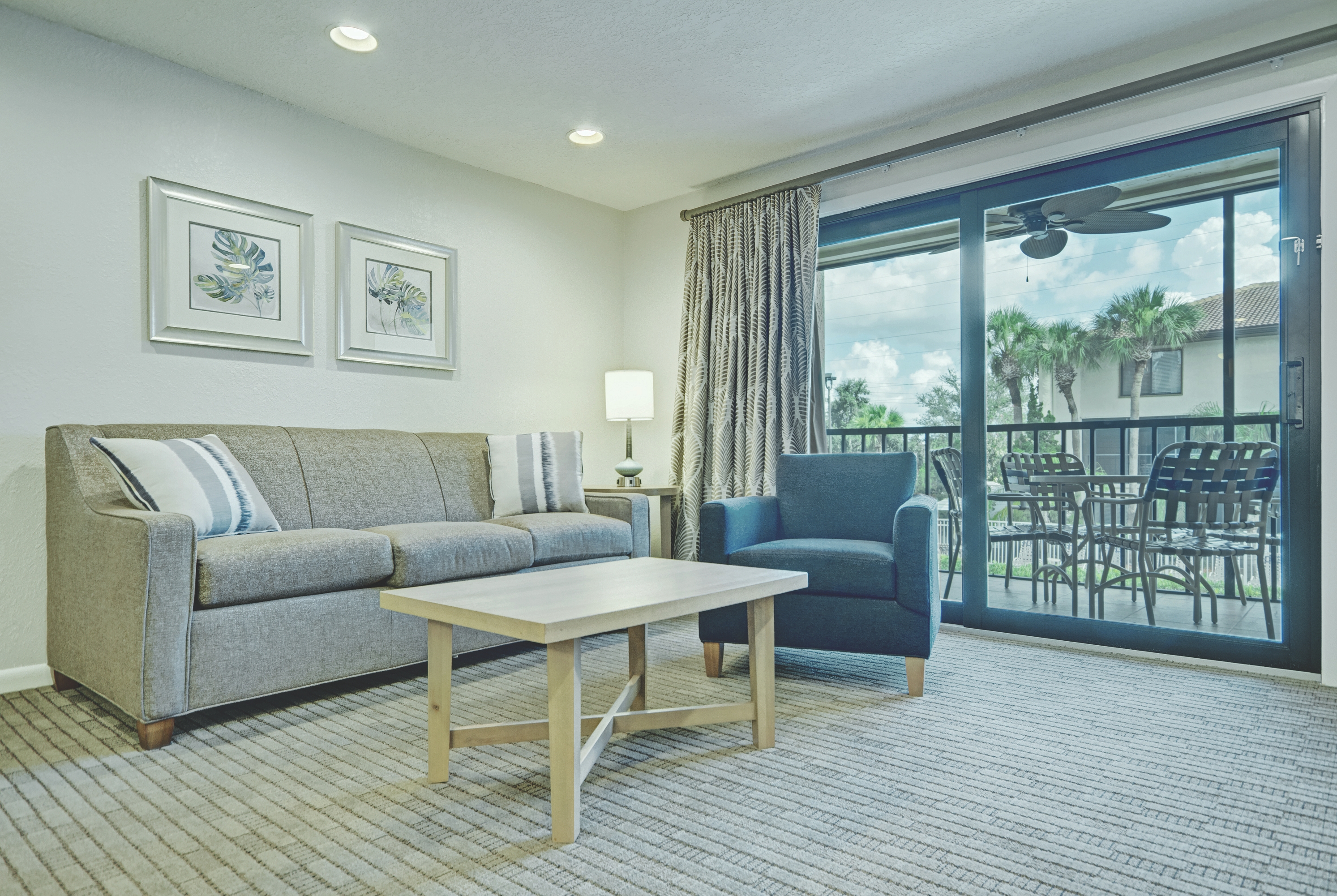 Guest room at the Club Wyndham Orlando International in Orlando, Florida