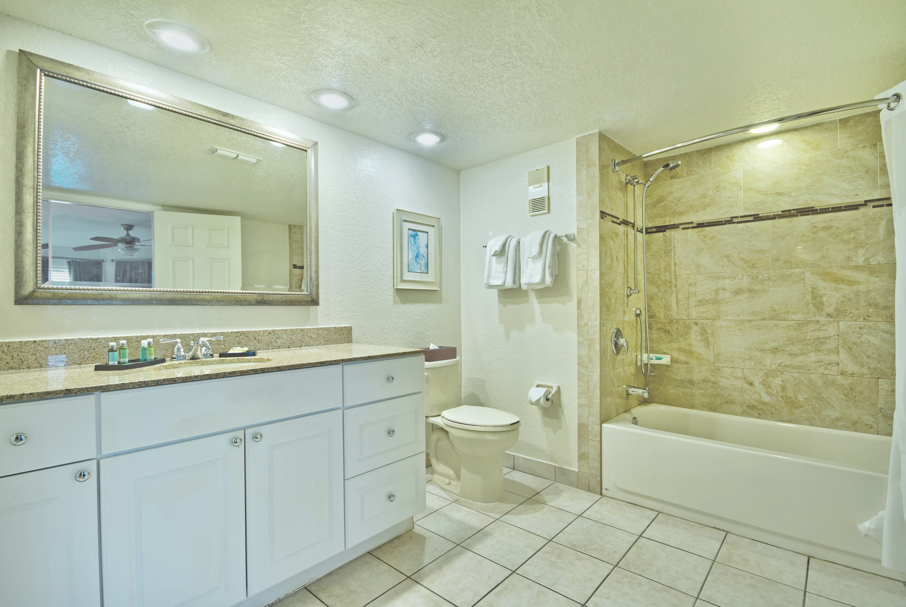 Guest room at the Club Wyndham Orlando International in Orlando, Florida