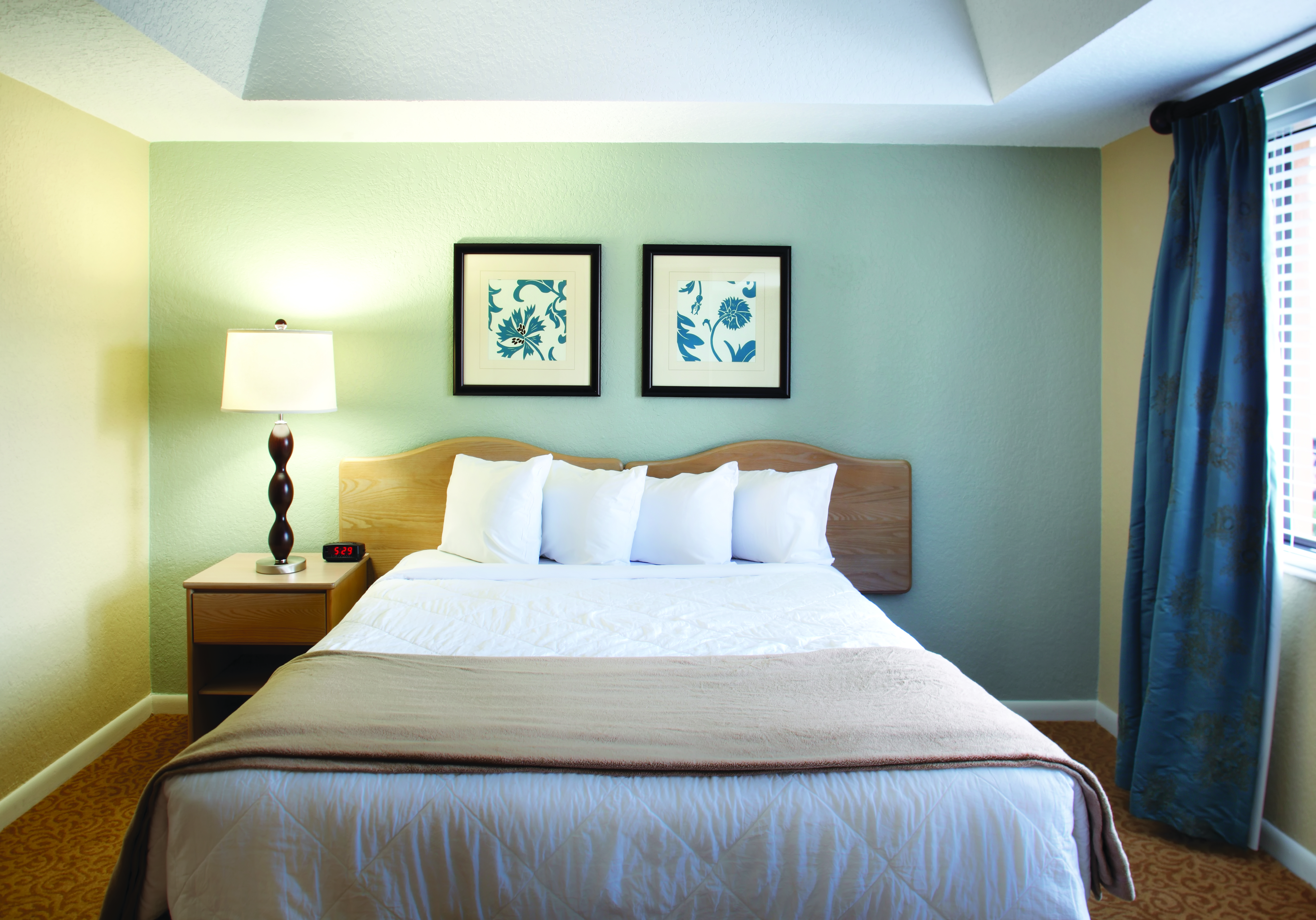 Guest room at the Club Wyndham Orlando International in Orlando, Florida