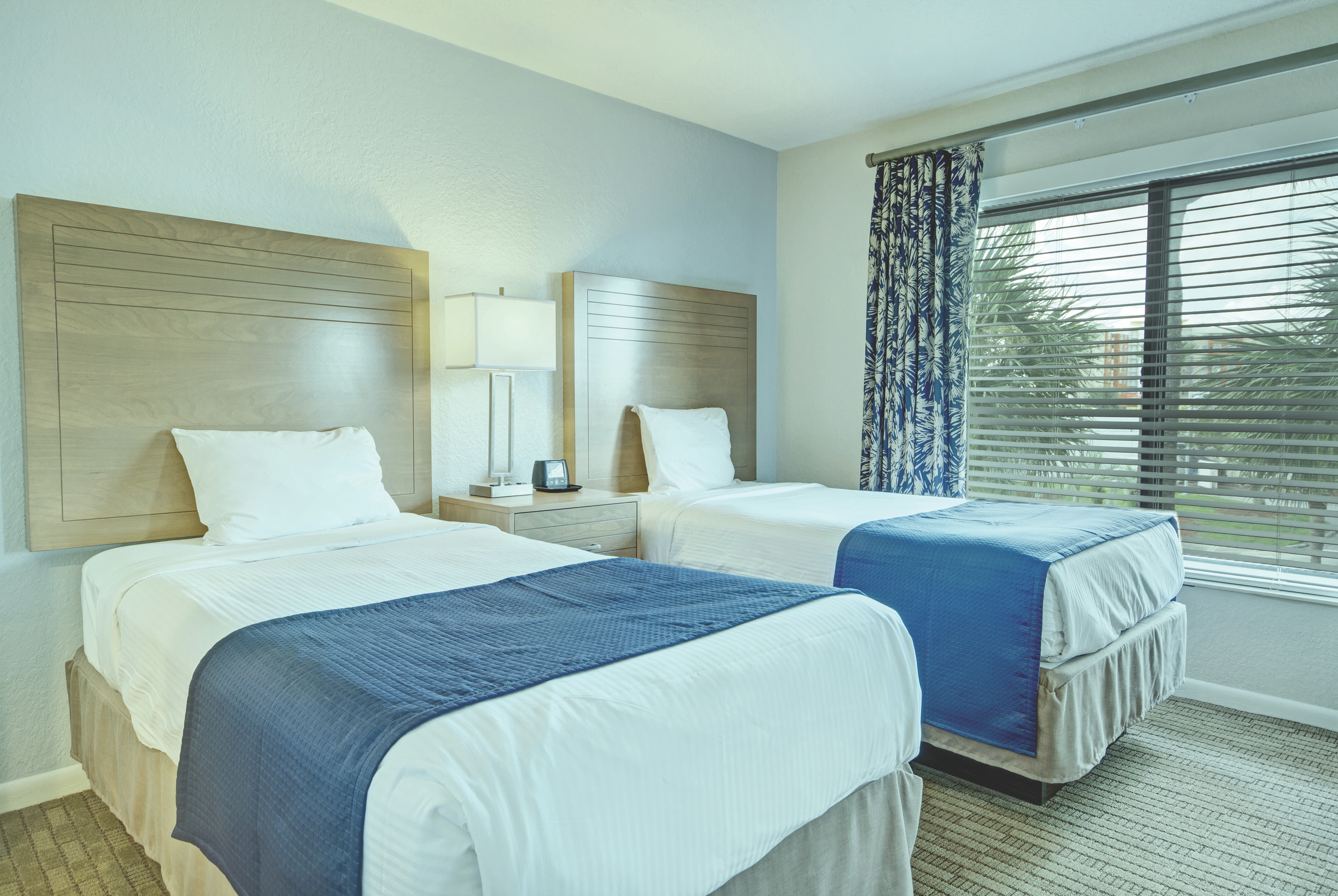 Guest room at the Club Wyndham Orlando International in Orlando, Florida