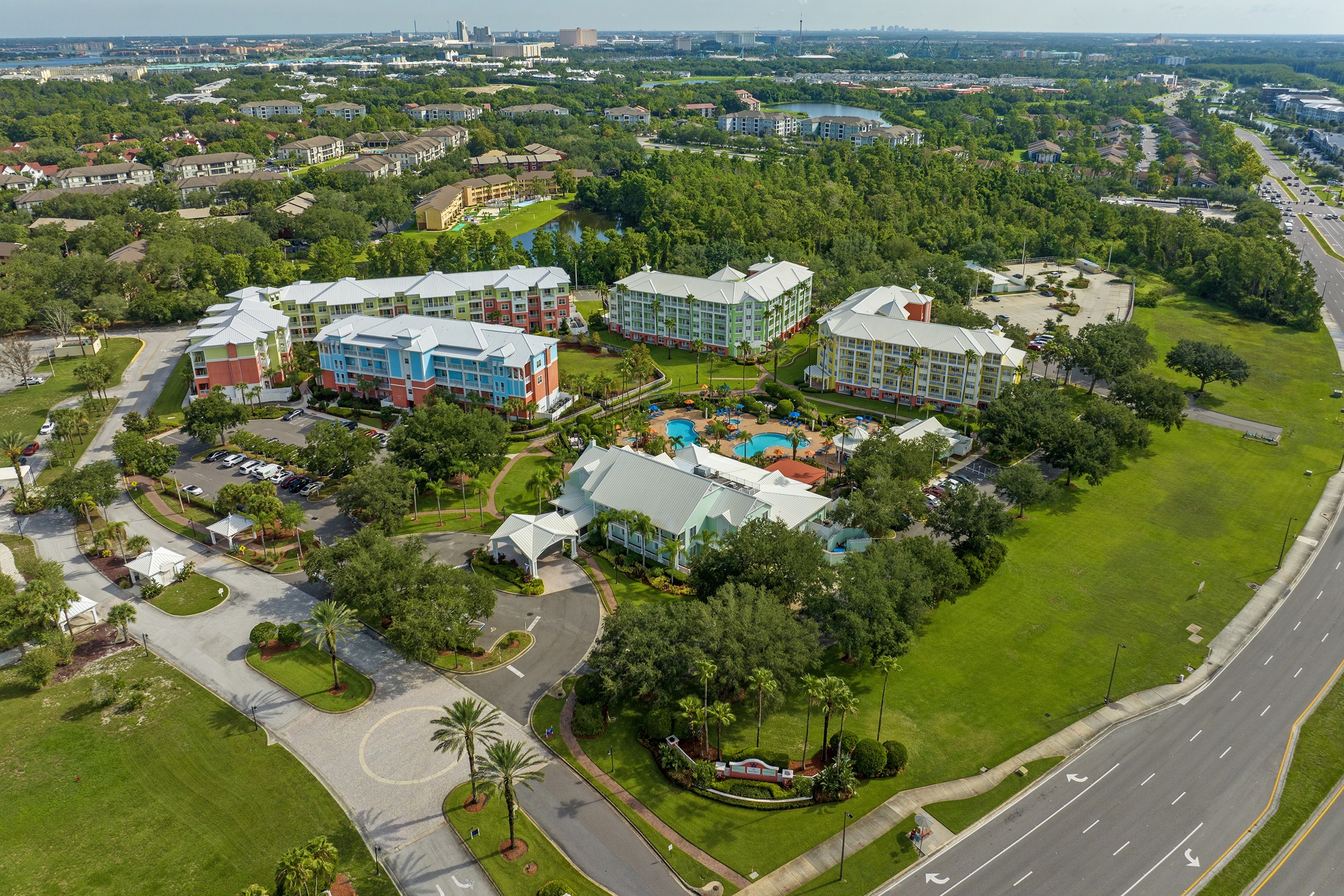 Exterior of WorldMark Orlando - Kingstown Reef hotel in Orlando, Florida