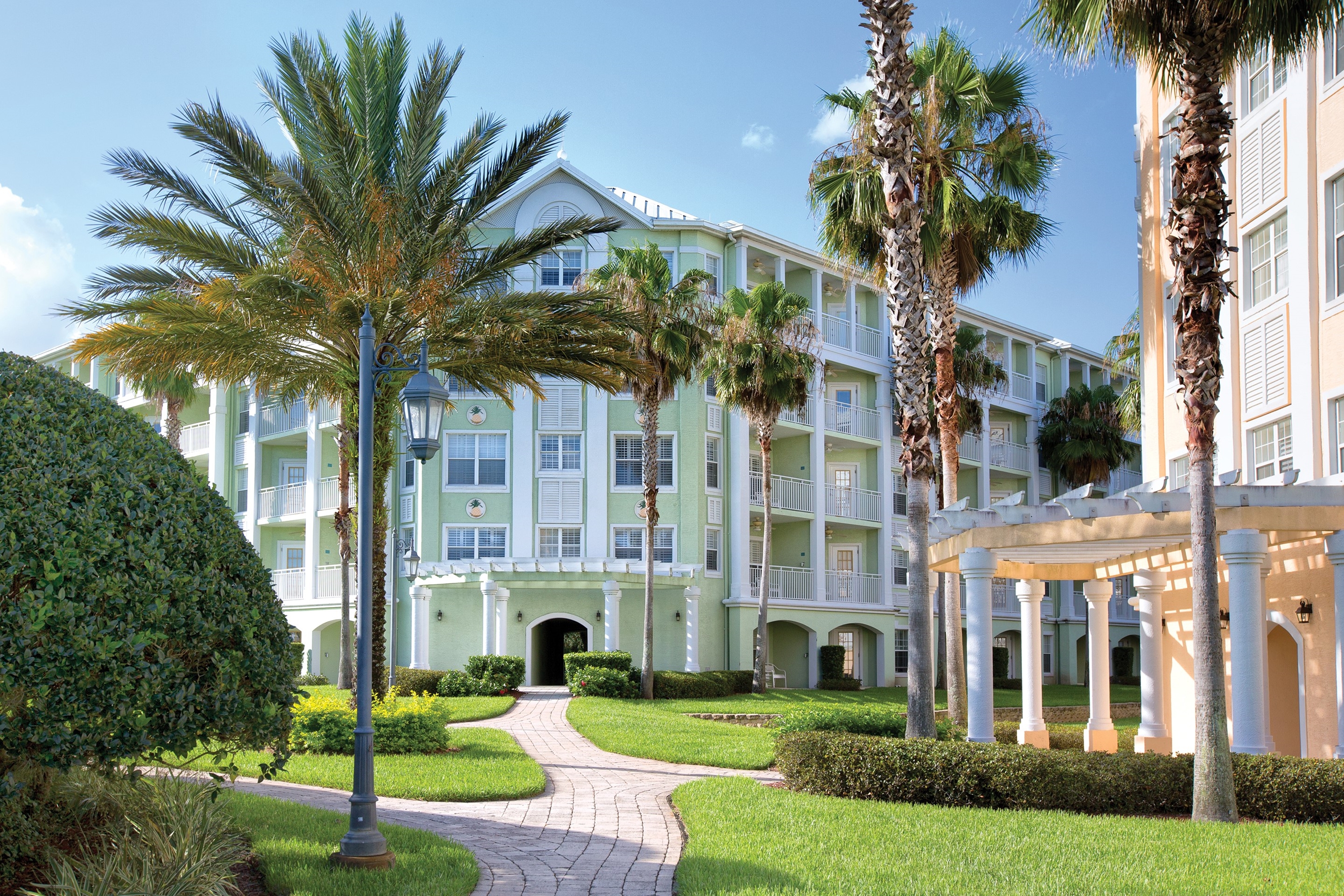 Exterior of WorldMark Orlando - Kingstown Reef hotel in Orlando, Florida