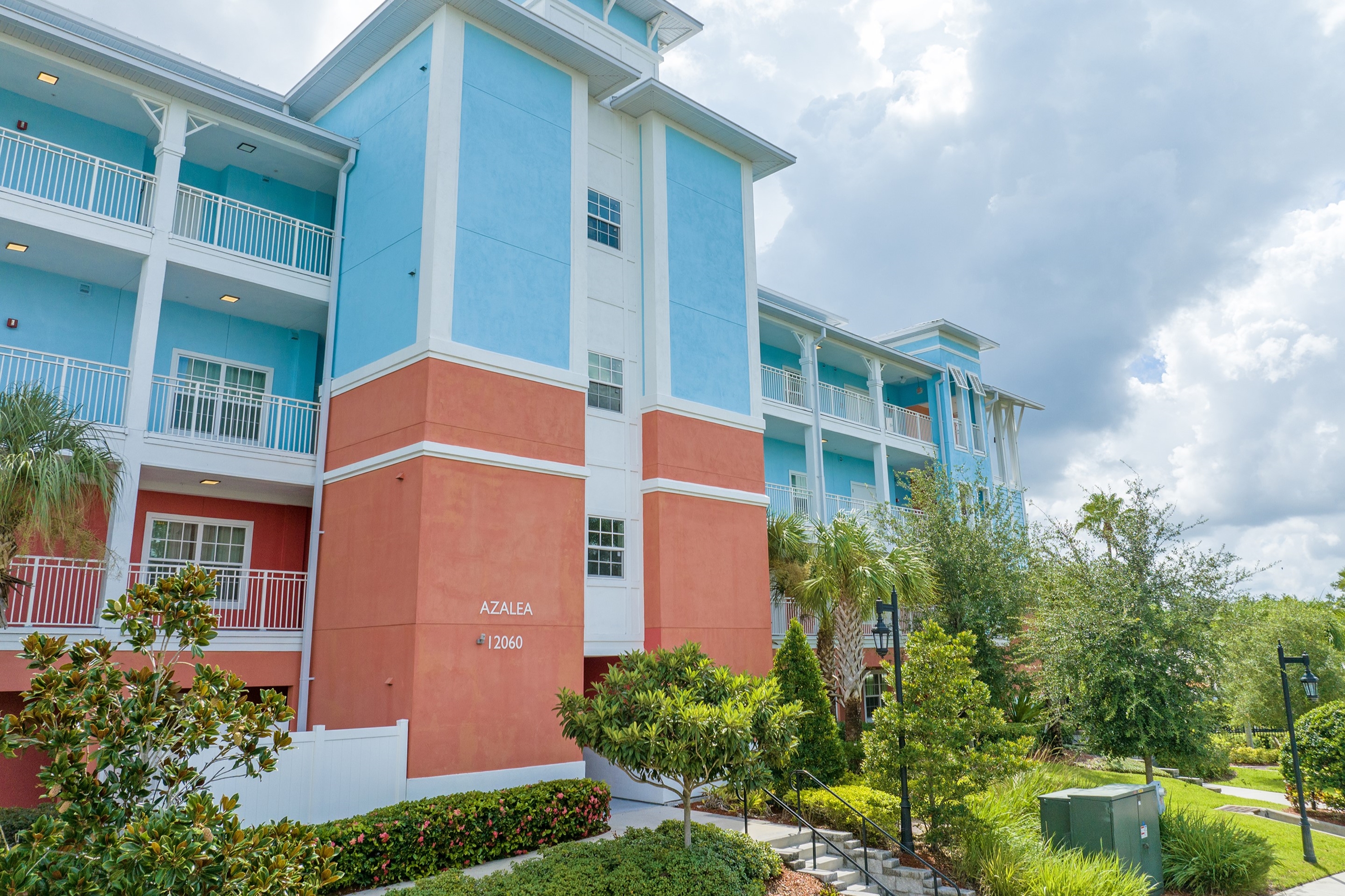 Exterior of WorldMark Orlando - Kingstown Reef hotel in Orlando, Florida