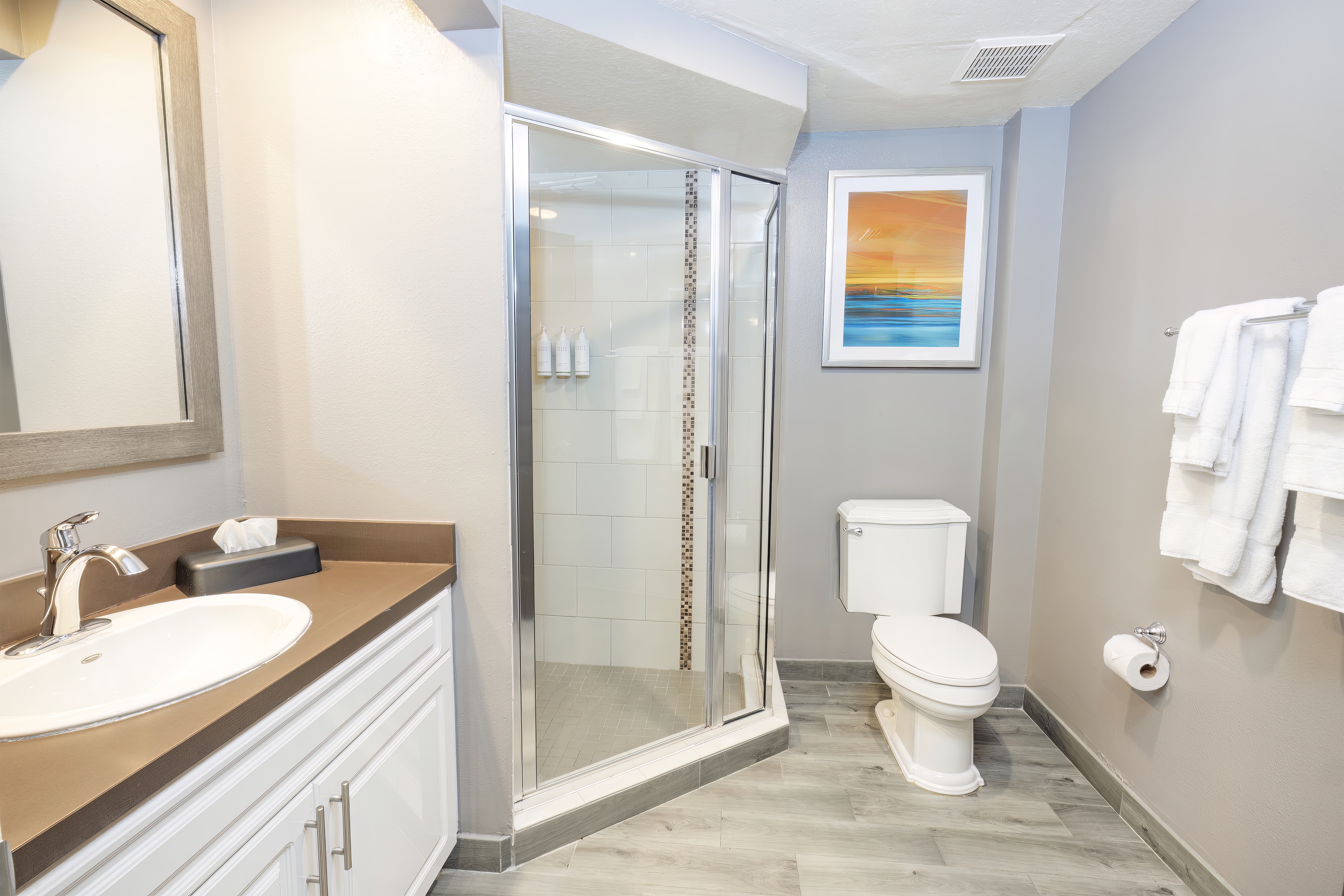 Guest room bath at the WorldMark Orlando - Kingstown Reef in Orlando, Florida