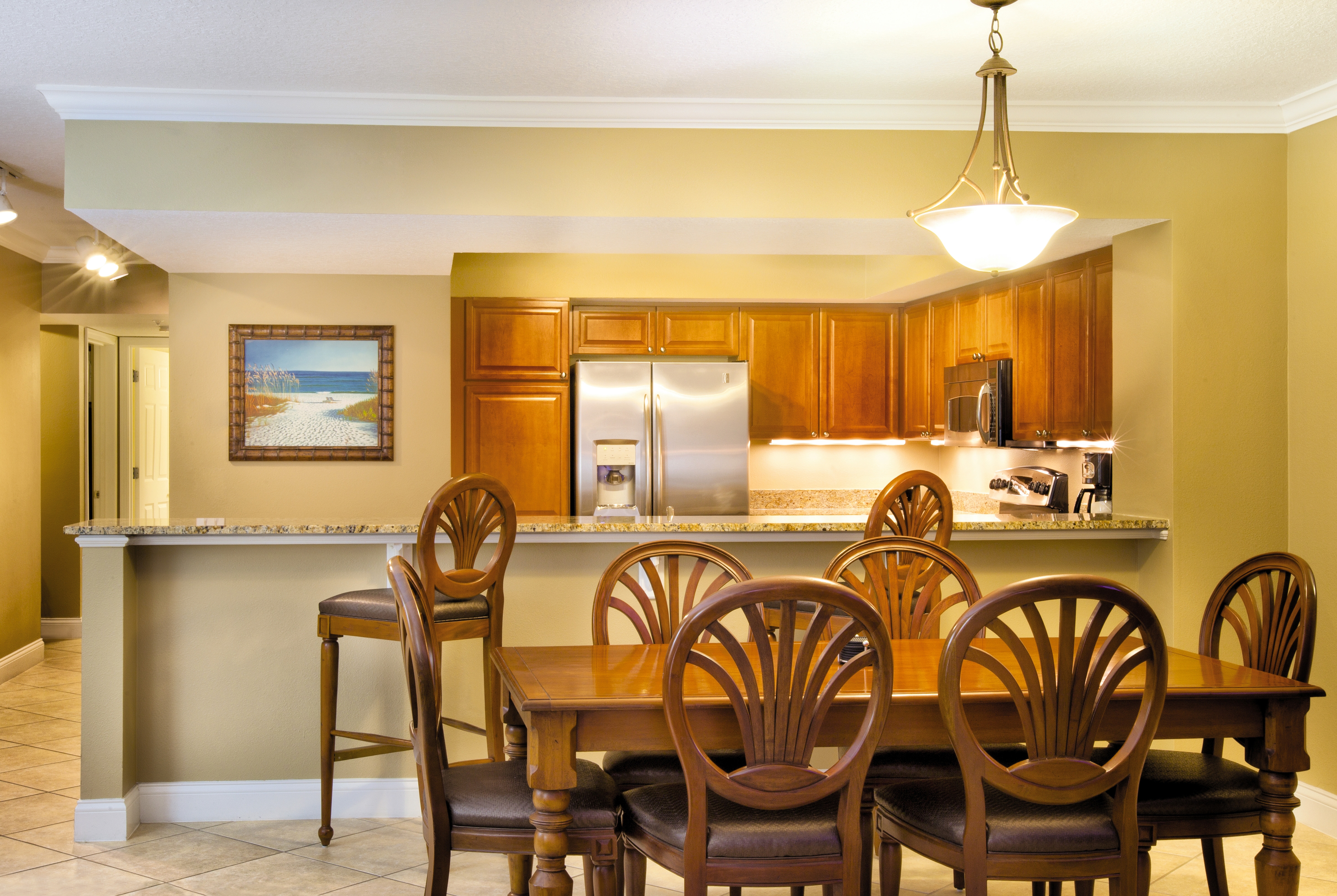 Club Wyndham Panama City Beach suite dining area in Panama City Beach, Florida