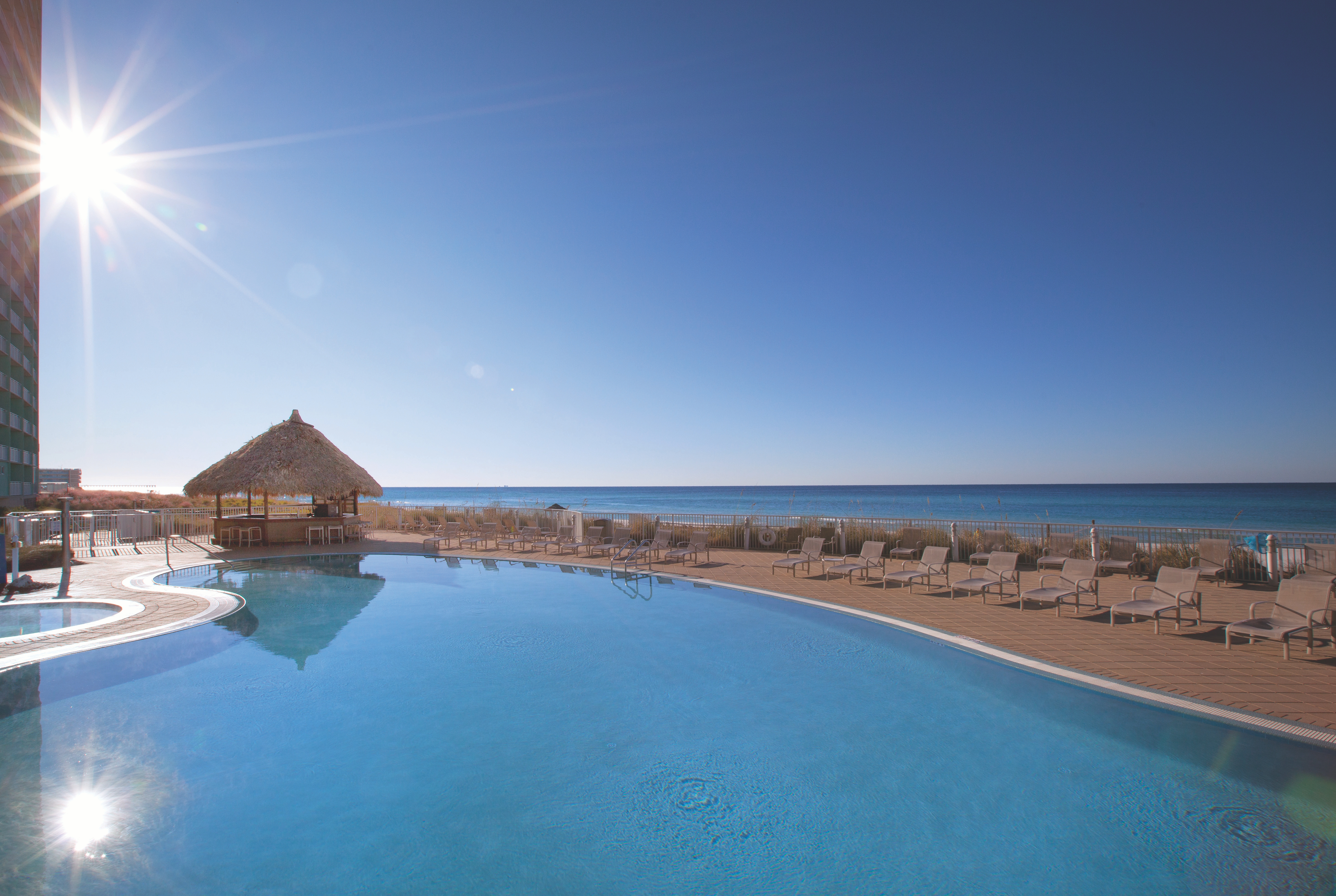 Pool daytime image at the Club Wyndham Panama City Beach in Panama City Beach, Florida