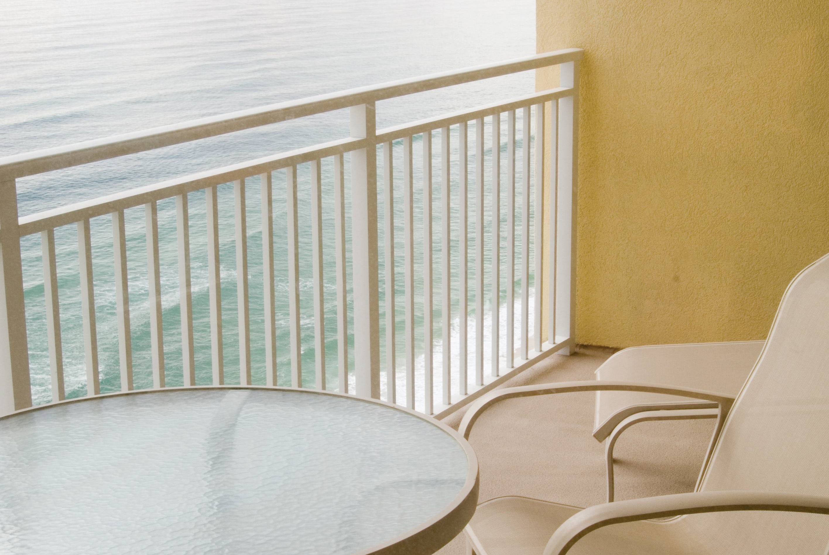 Guest room patio at the Club Wyndham Panama City Beach in Panama City Beach, Florida