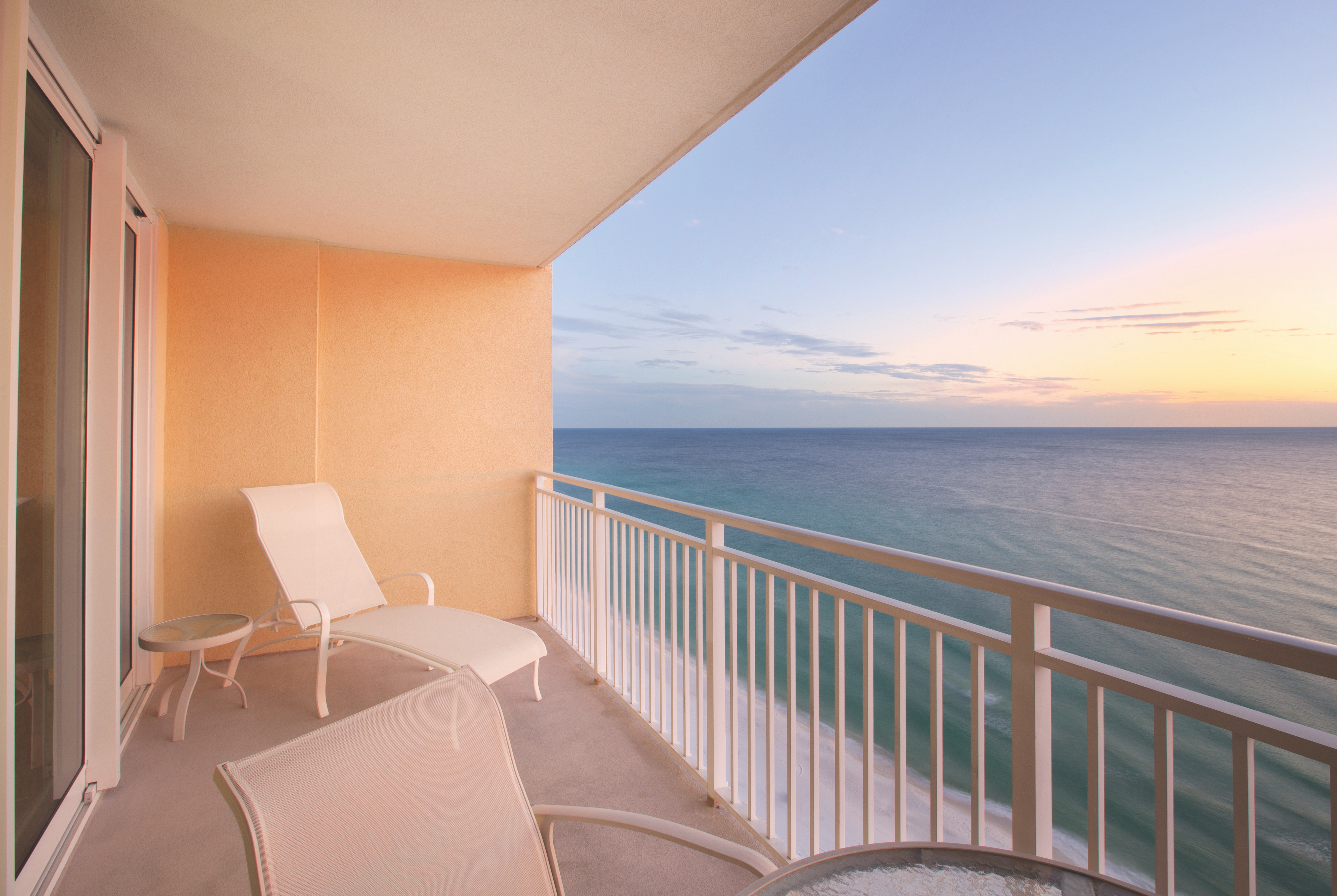 Guest room patio at the Club Wyndham Panama City Beach in Panama City Beach, Florida