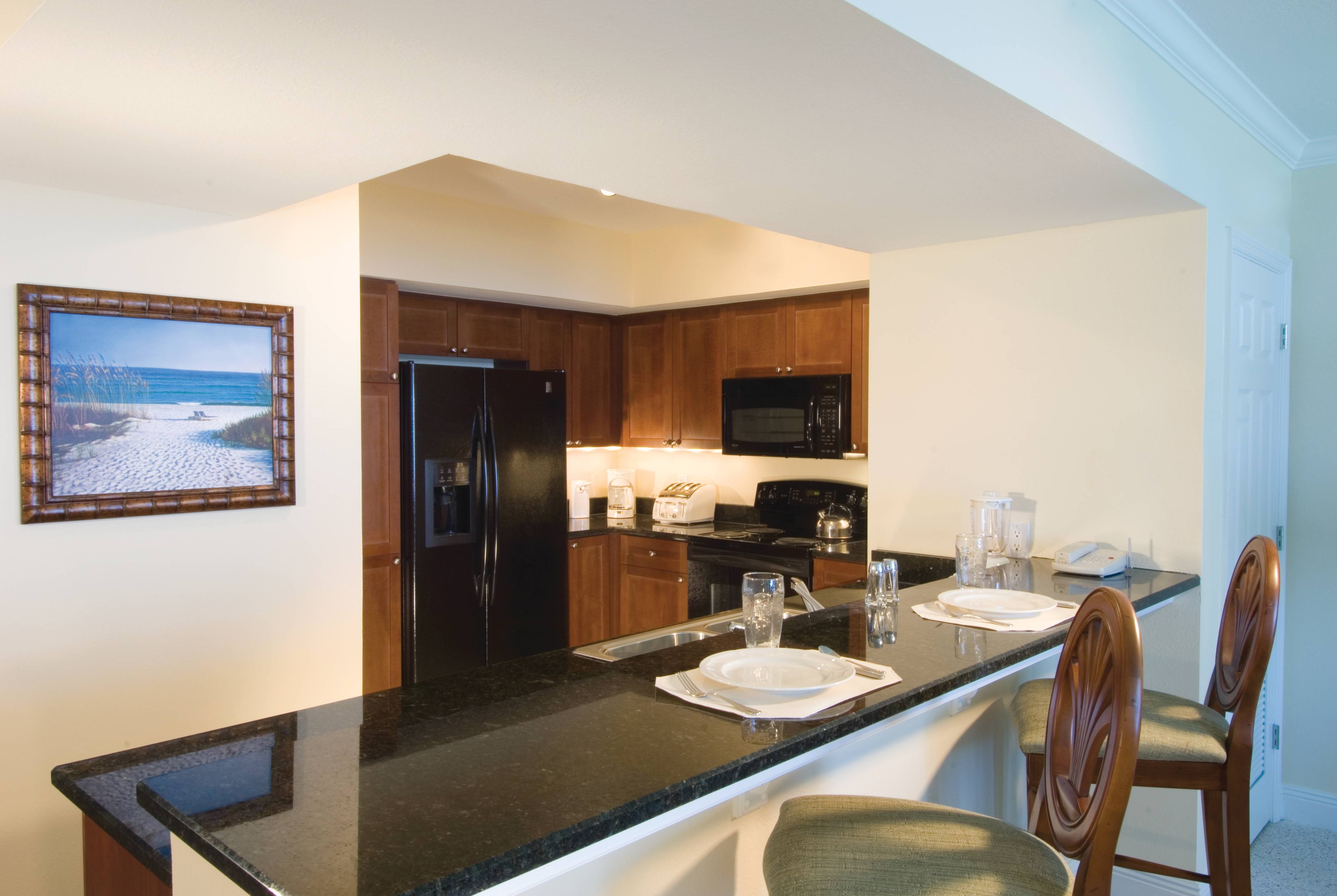 Club Wyndham Panama City Beach suite kitchen in Panama City Beach, Florida