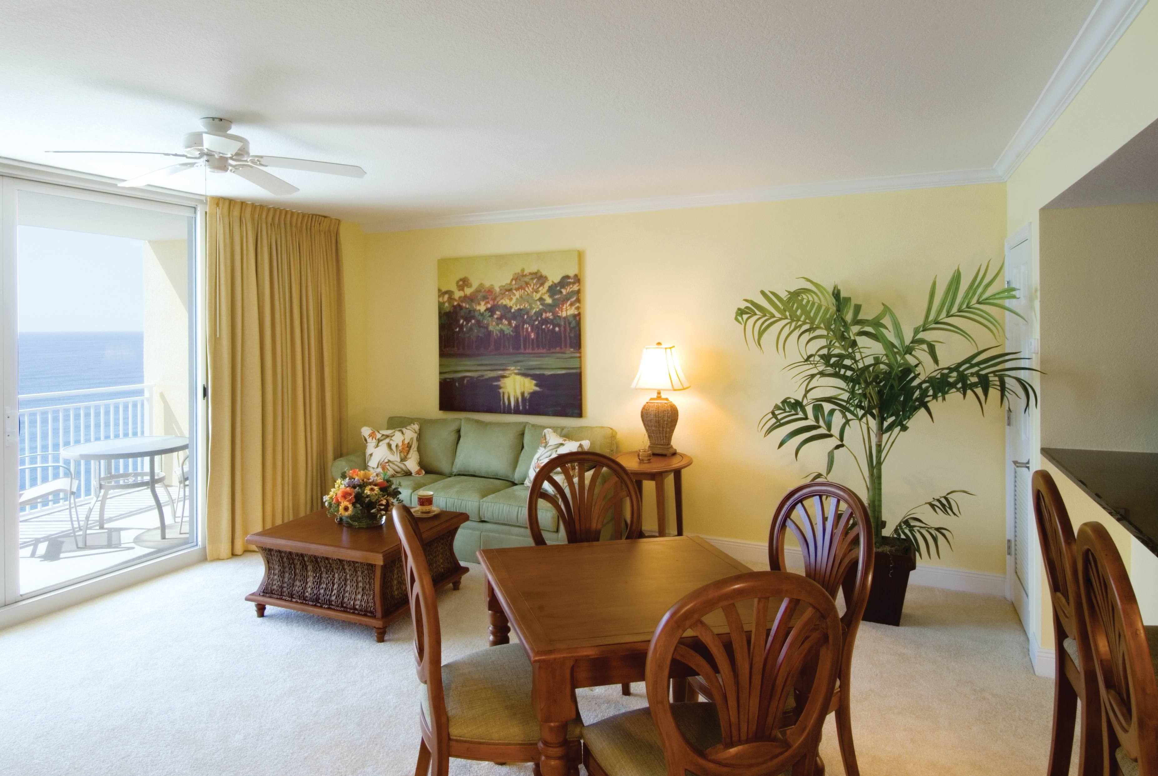 Club Wyndham Panama City Beach suite living room in Panama City Beach, Florida