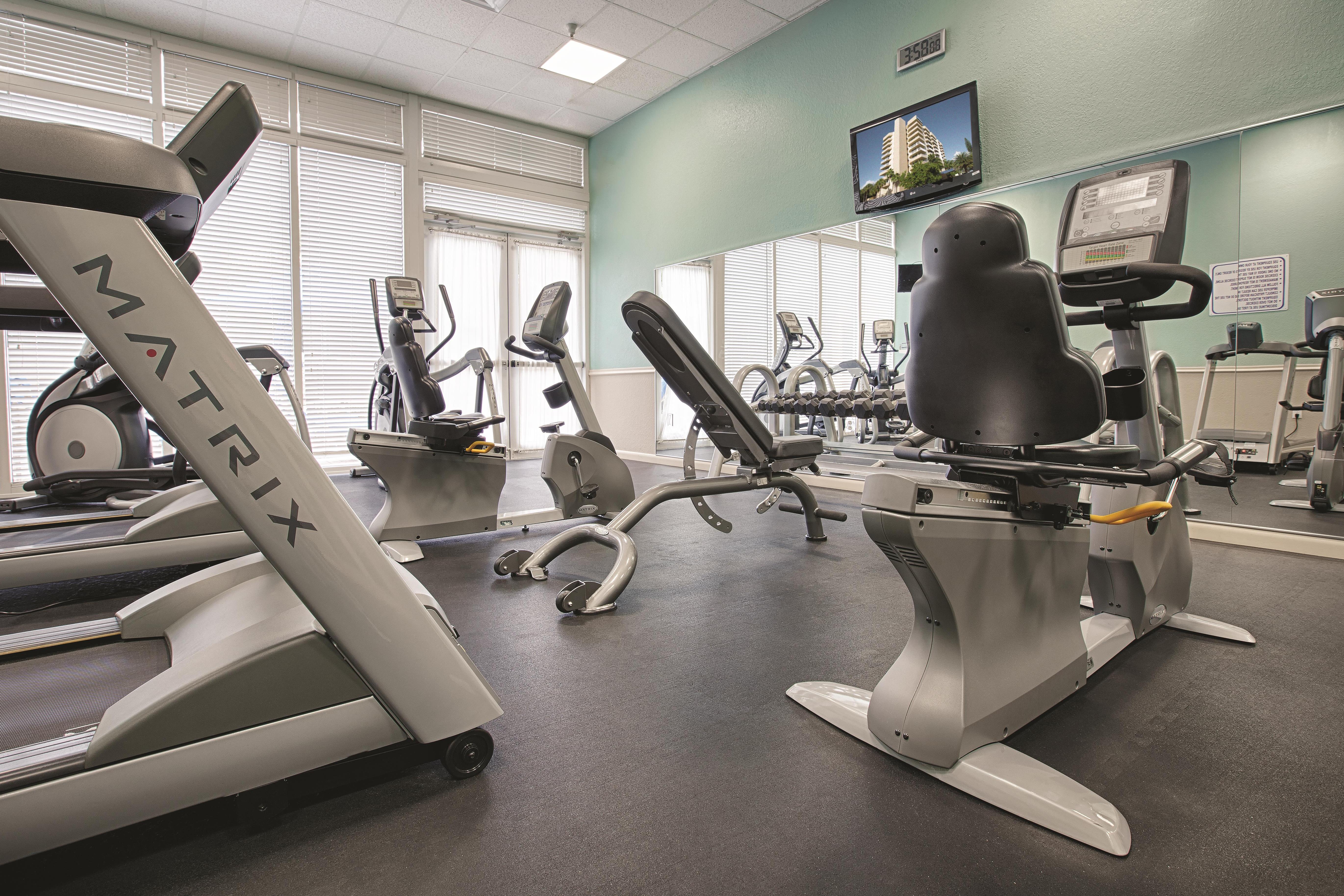 Fitness room at Club Wyndham Santa Barbara in Pompano Beach, Florida