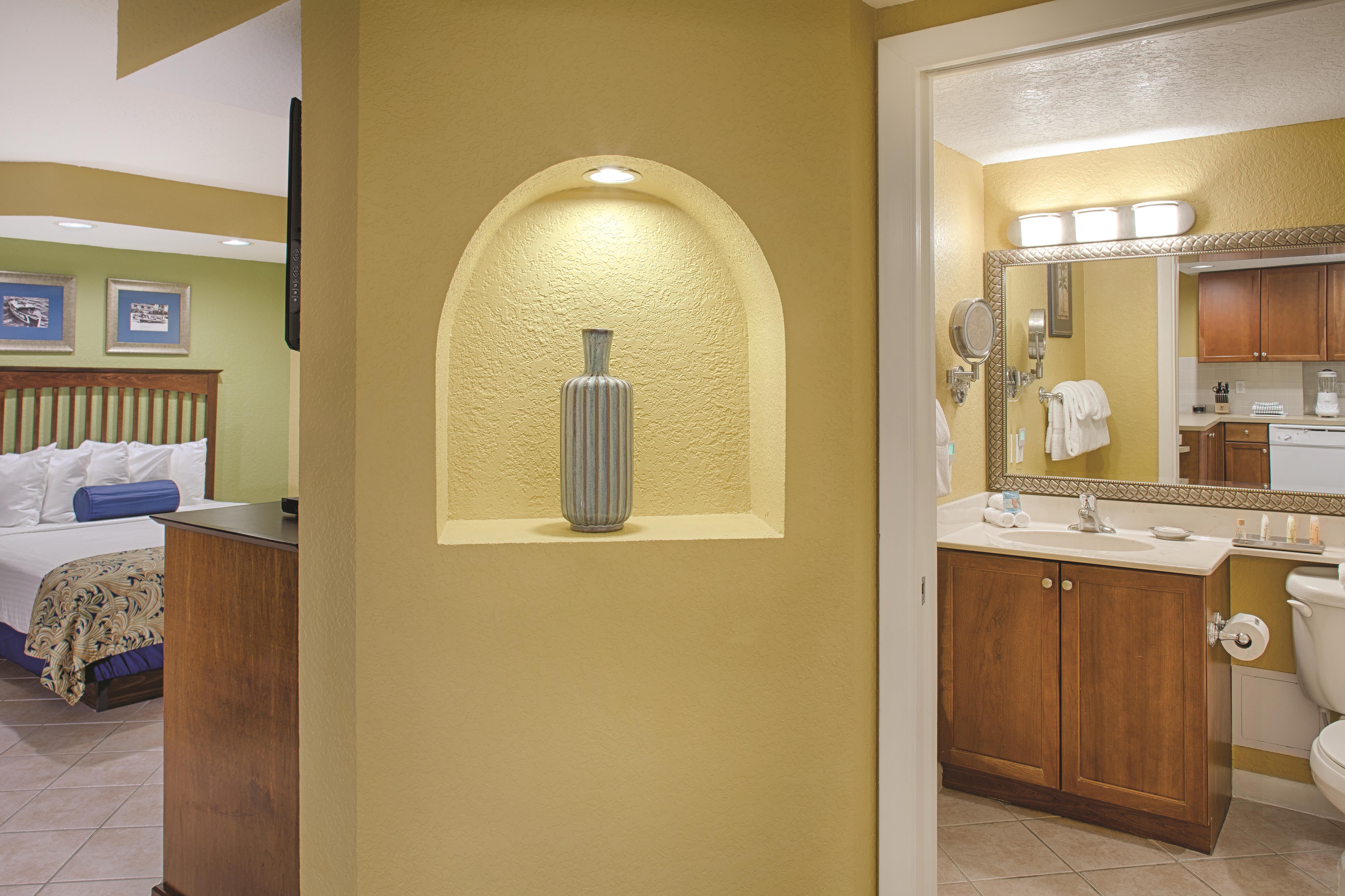 Guest room at the Club Wyndham Santa Barbara in Pompano Beach, Florida