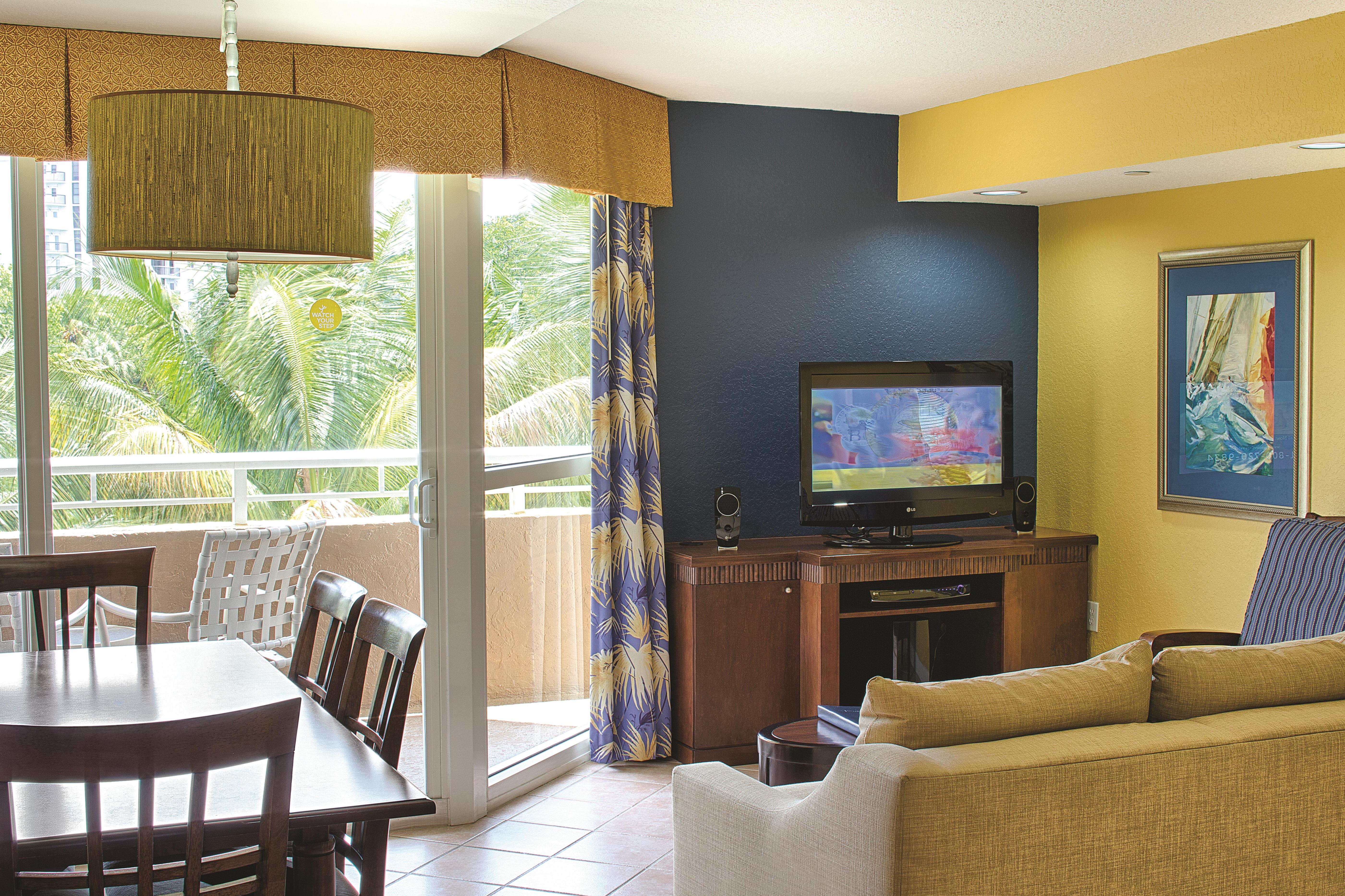 Guest room at the Club Wyndham Santa Barbara in Pompano Beach, Florida