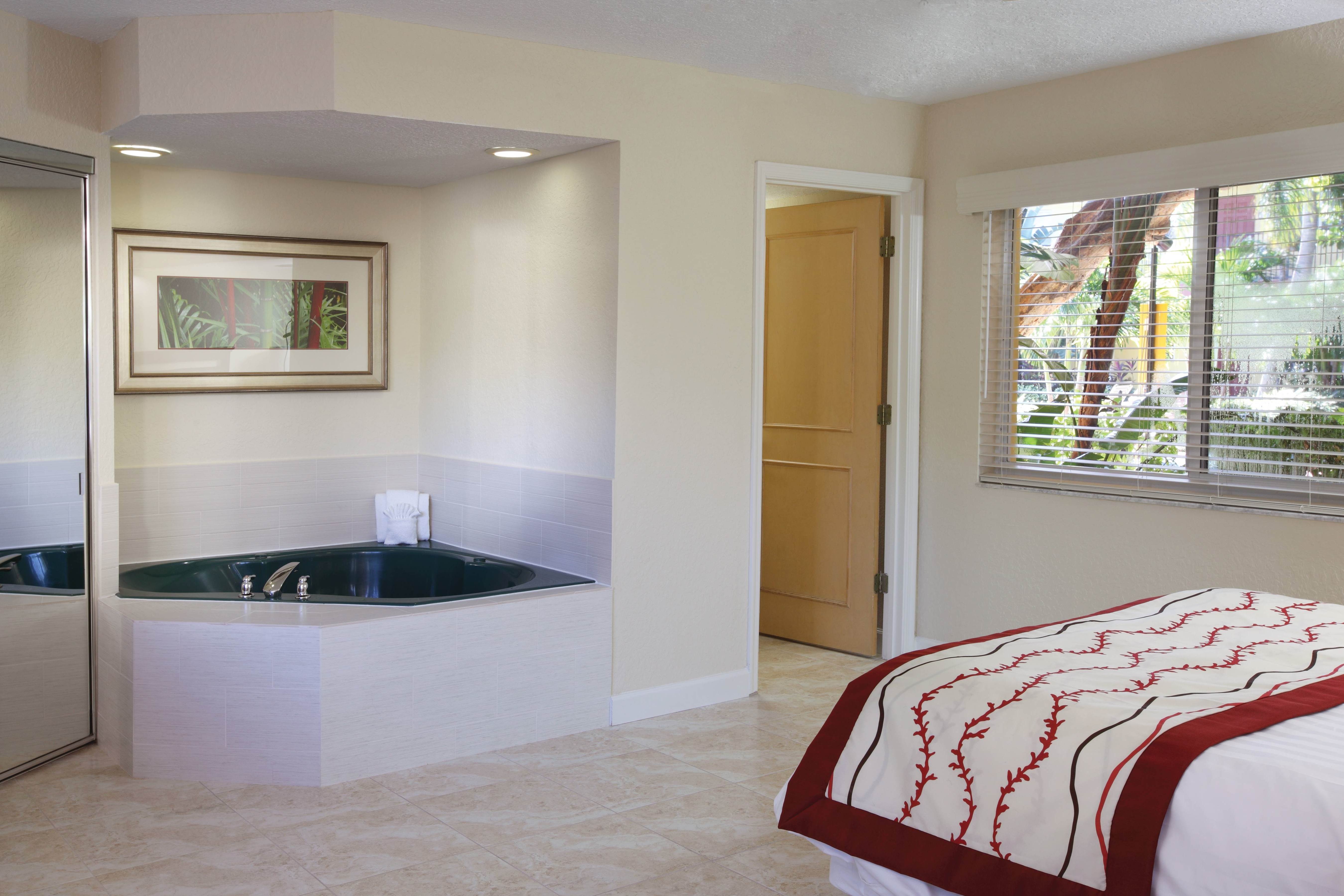 Guest room at the Club Wyndham Sea Gardens in Pompano Beach, Florida