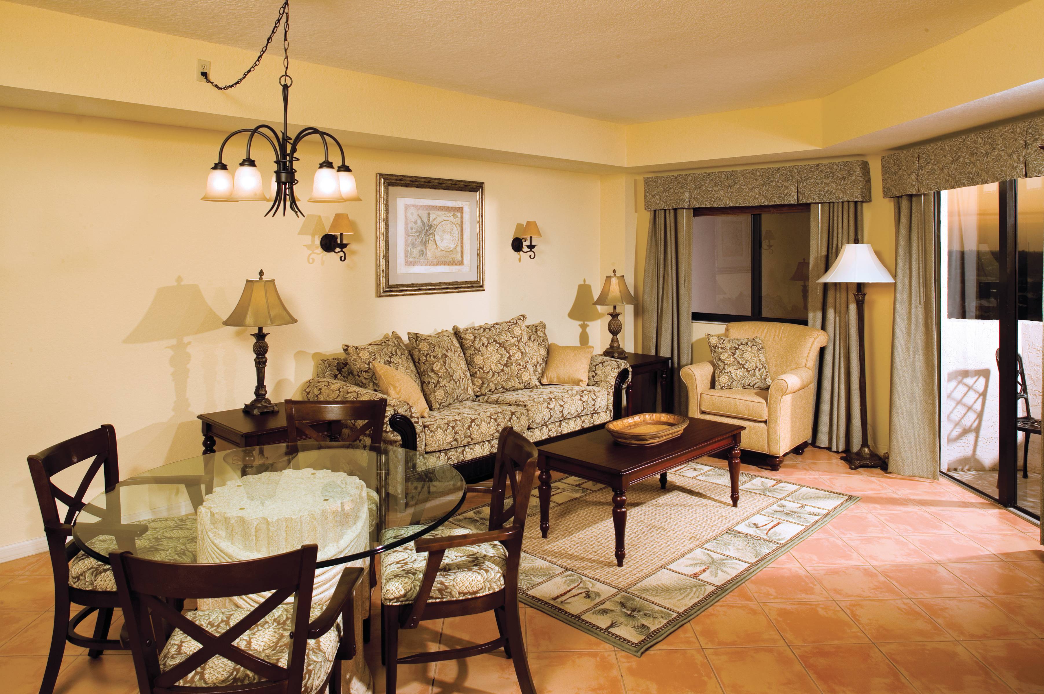 Guest room at the Club Wyndham Sea Gardens in Pompano Beach, Florida