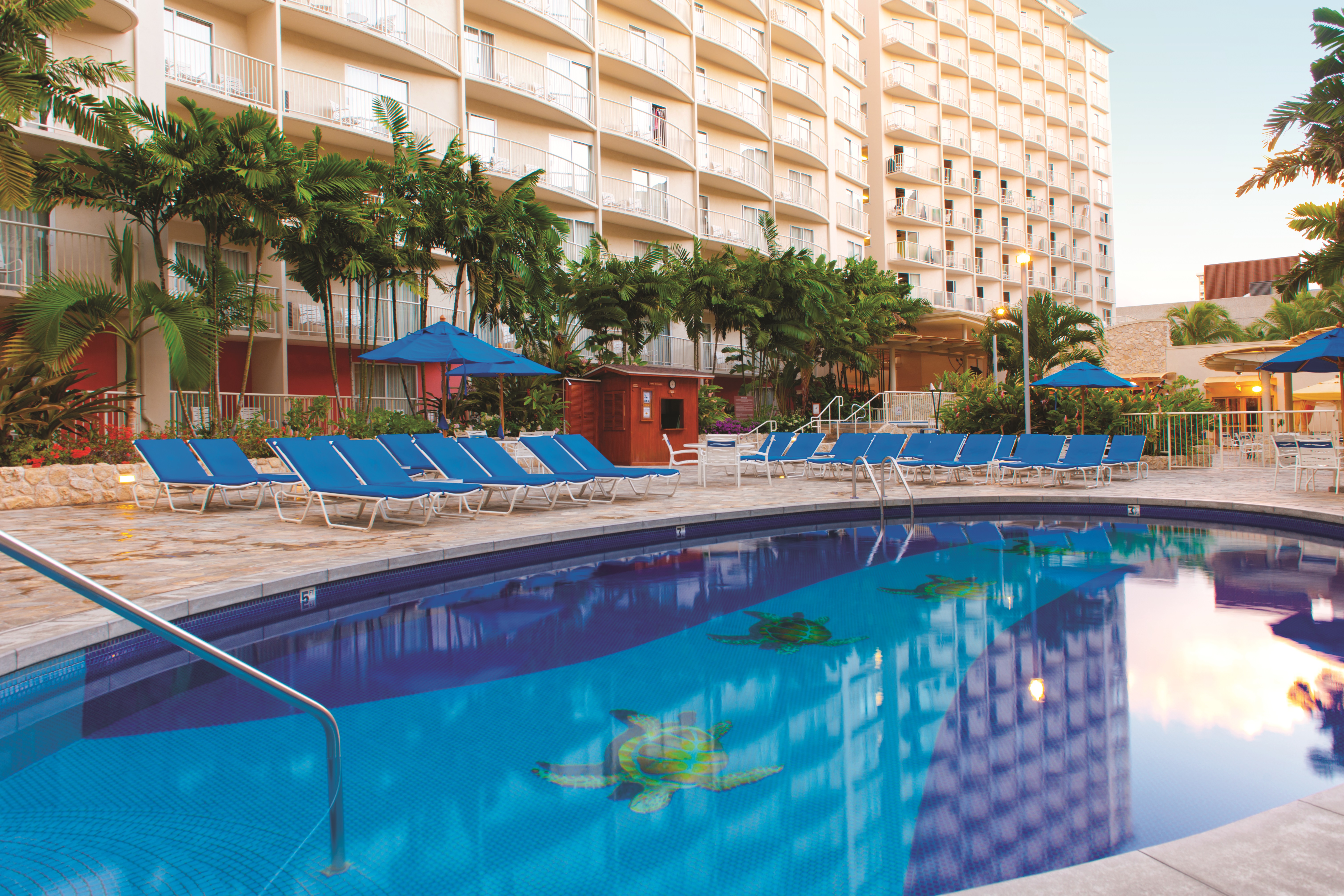 Pool at the Club Wyndham at Waikiki Beach Walk in Honolulu, Hawaii