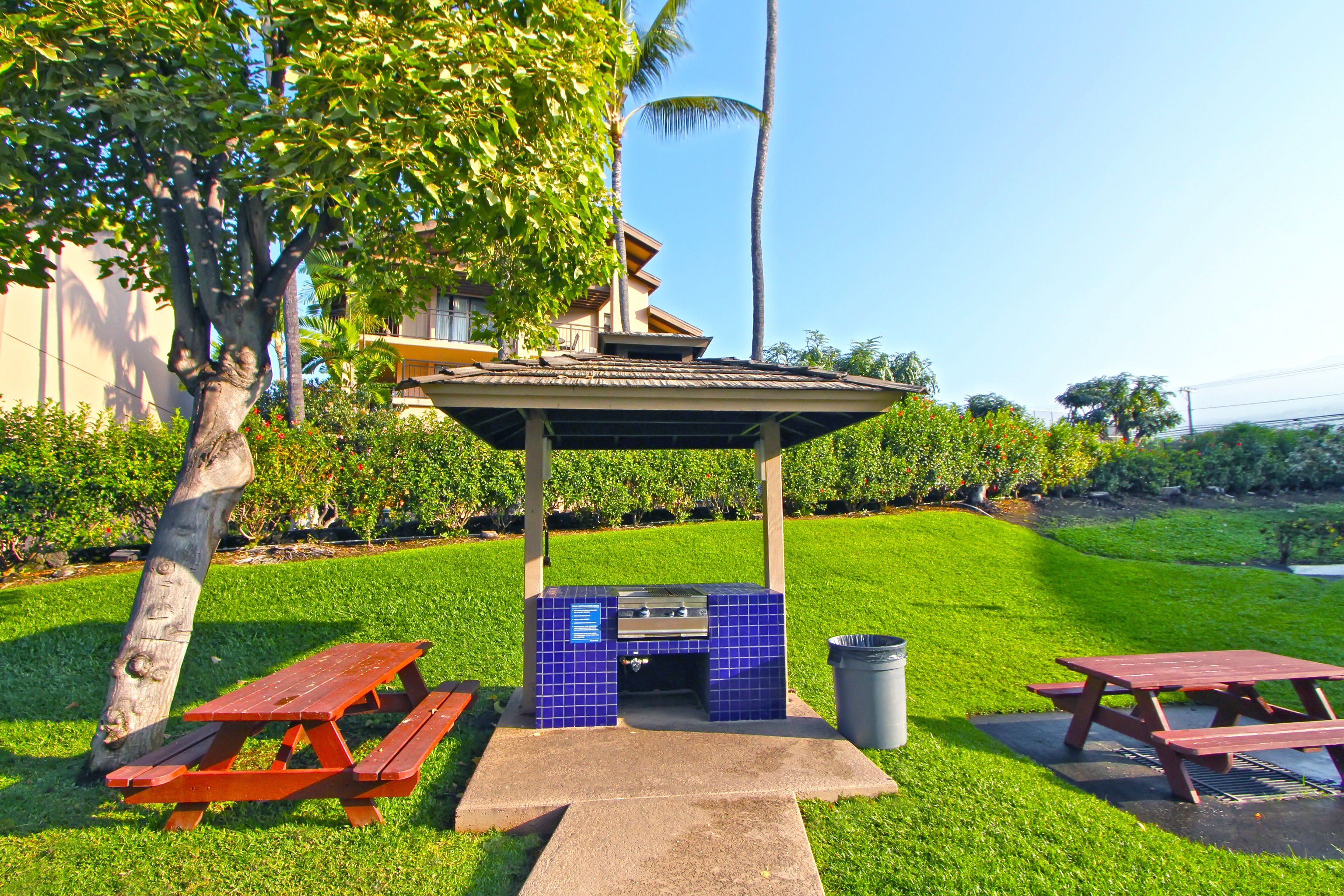 BBQ grill at Club Wyndham Royal Sea Cliff in Kailua Kona, Hawaii